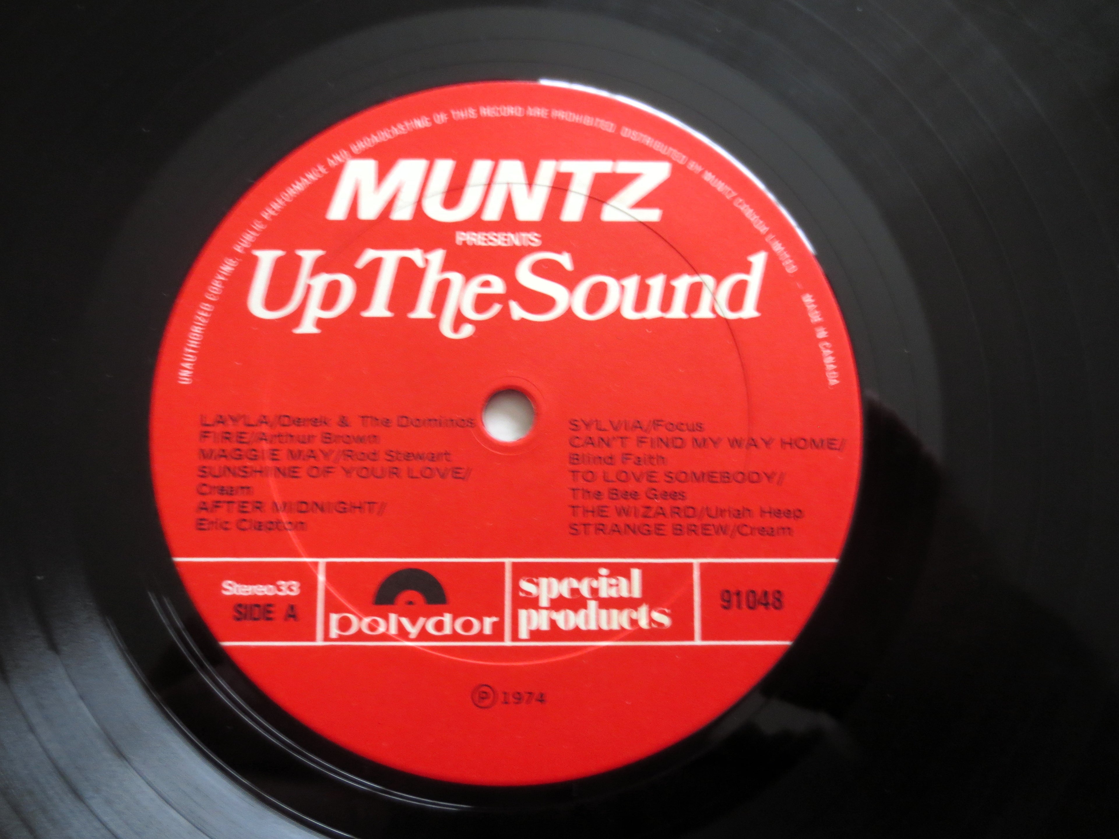Muntz Presents, UP The SOUND, Vintage Album, 1974 Record, Vinyl Lp