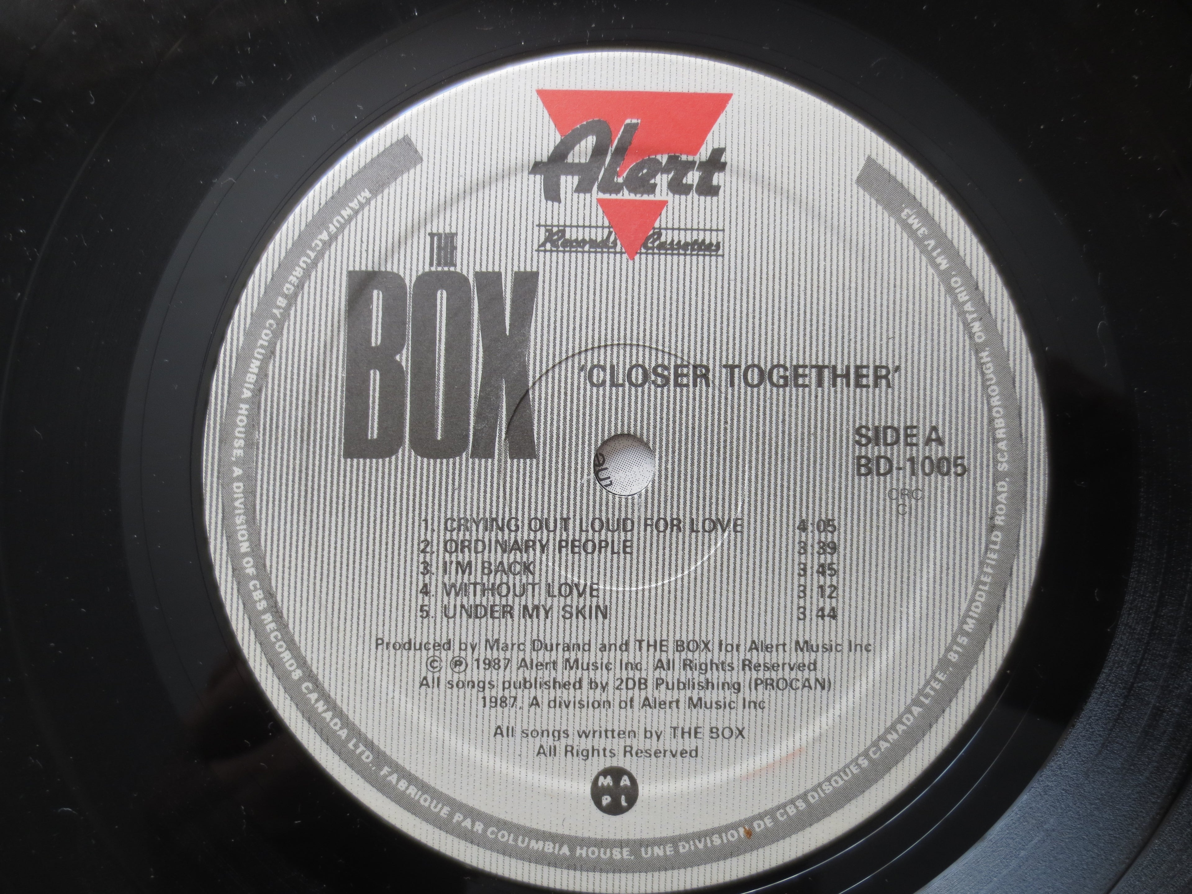 The Box – Closer Together (1987) Vinyl LP