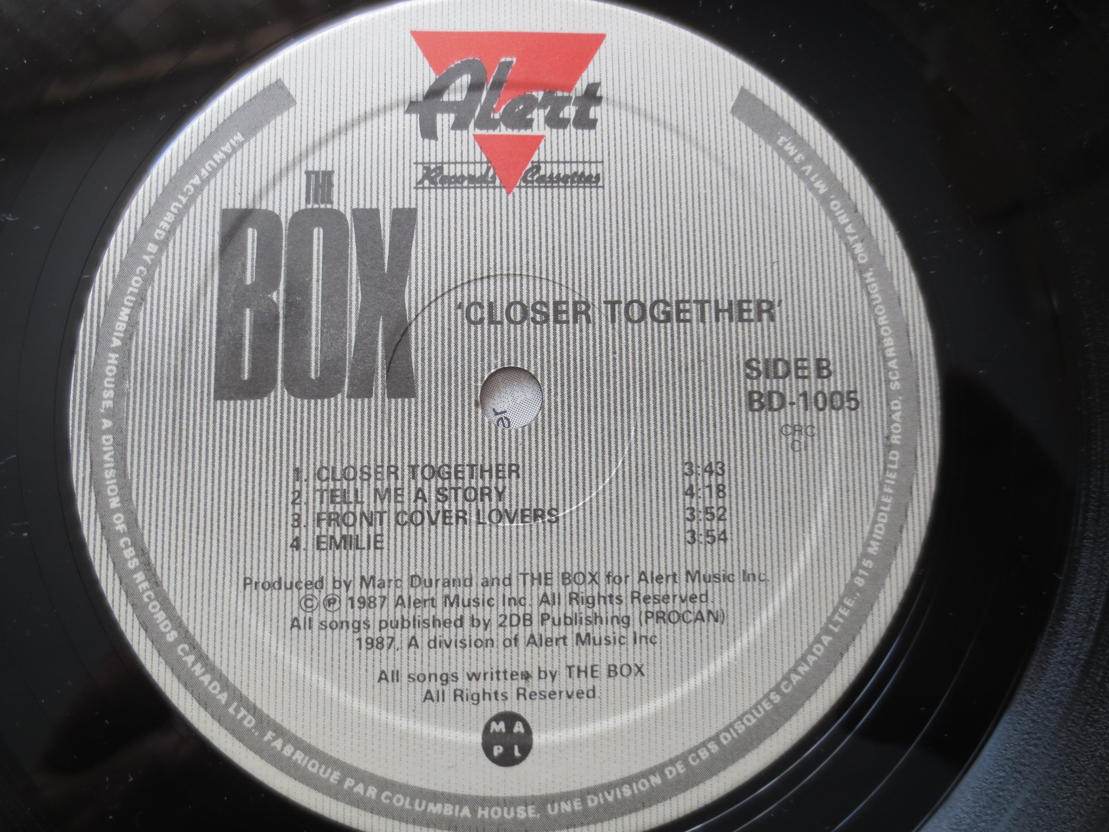The Box – Closer Together (1987) Vinyl LP