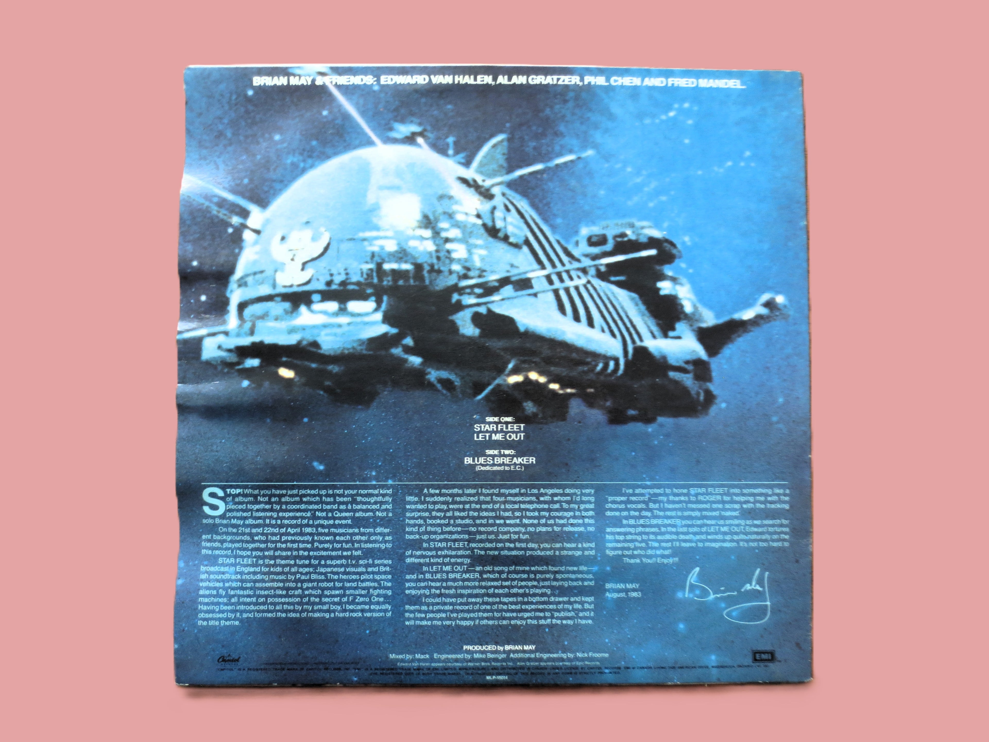 BRIAN MAY, Star Fleet Project, Vintage Album, 1983 Record, Vinyl Lp