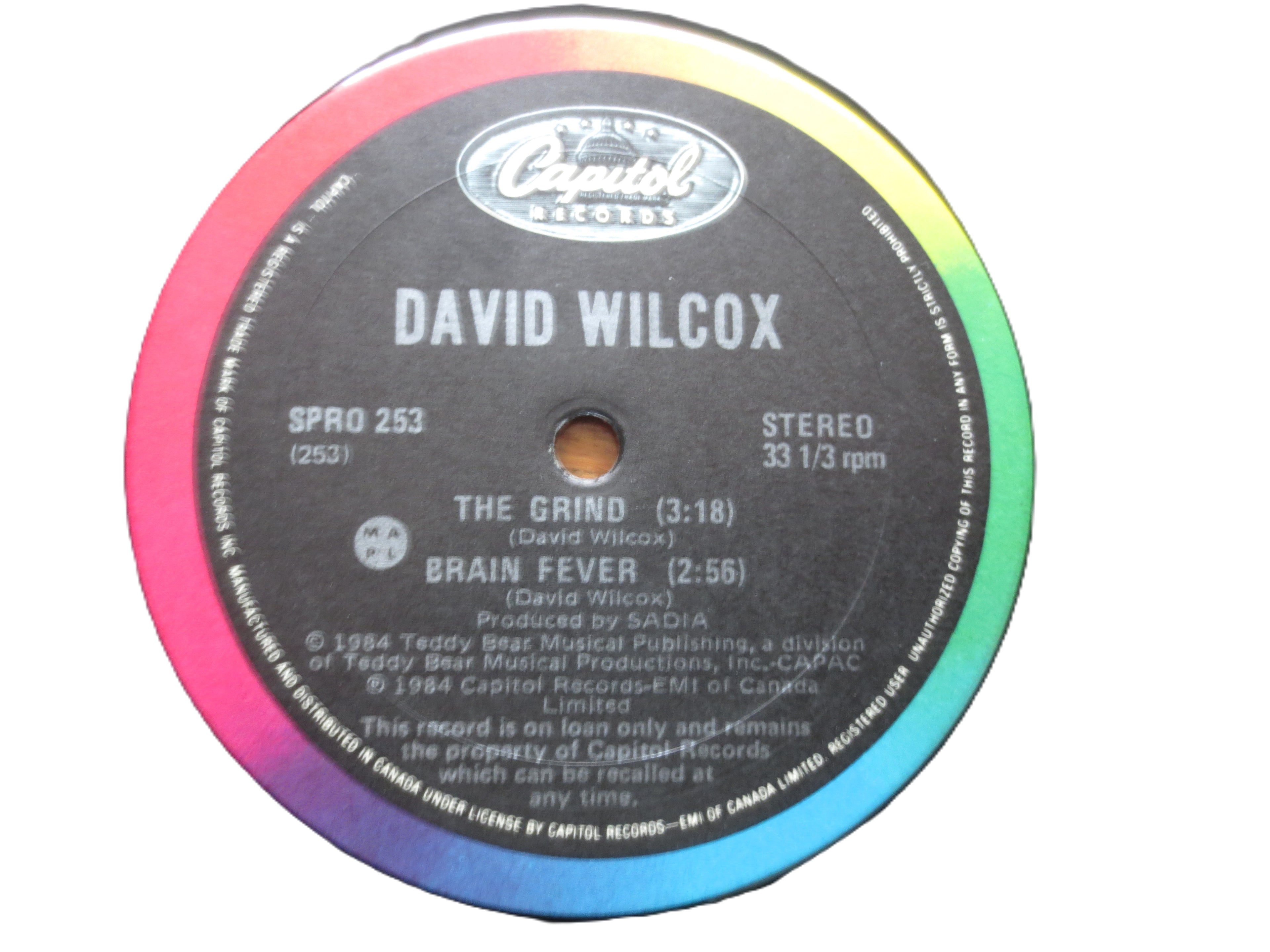 David Wilcox – The Grind / Brain Fever (1984) Vinyl EP