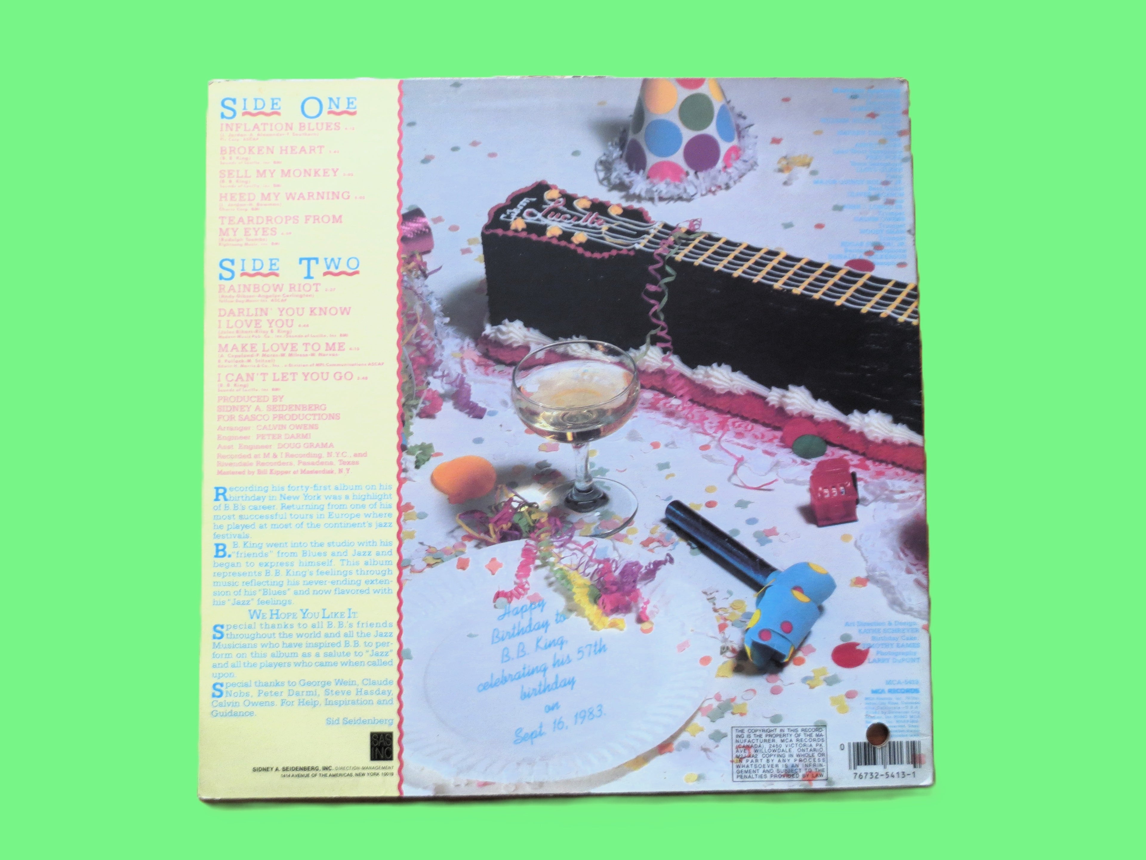 B B KING, Blues 'N' Jazz, Vintage Album, 1983 Record, Vinyl Lp