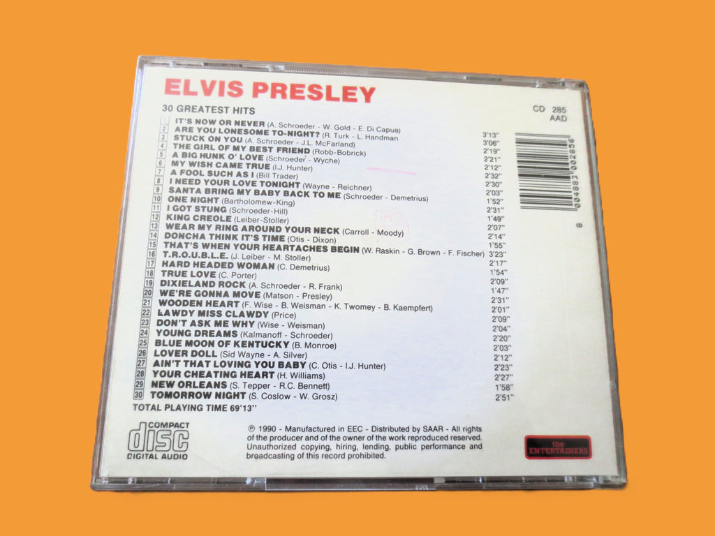 Elvis Presley – 30 Greatest Hits (1990) CD