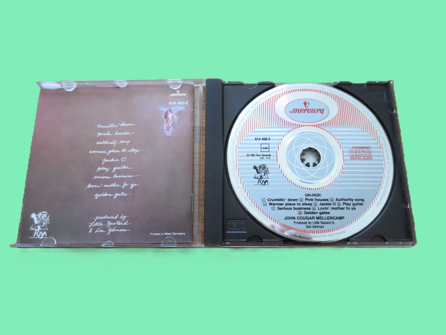JOHN COUGAR, Uh-Huh, 1983 Compact Disc, Vintage Cd