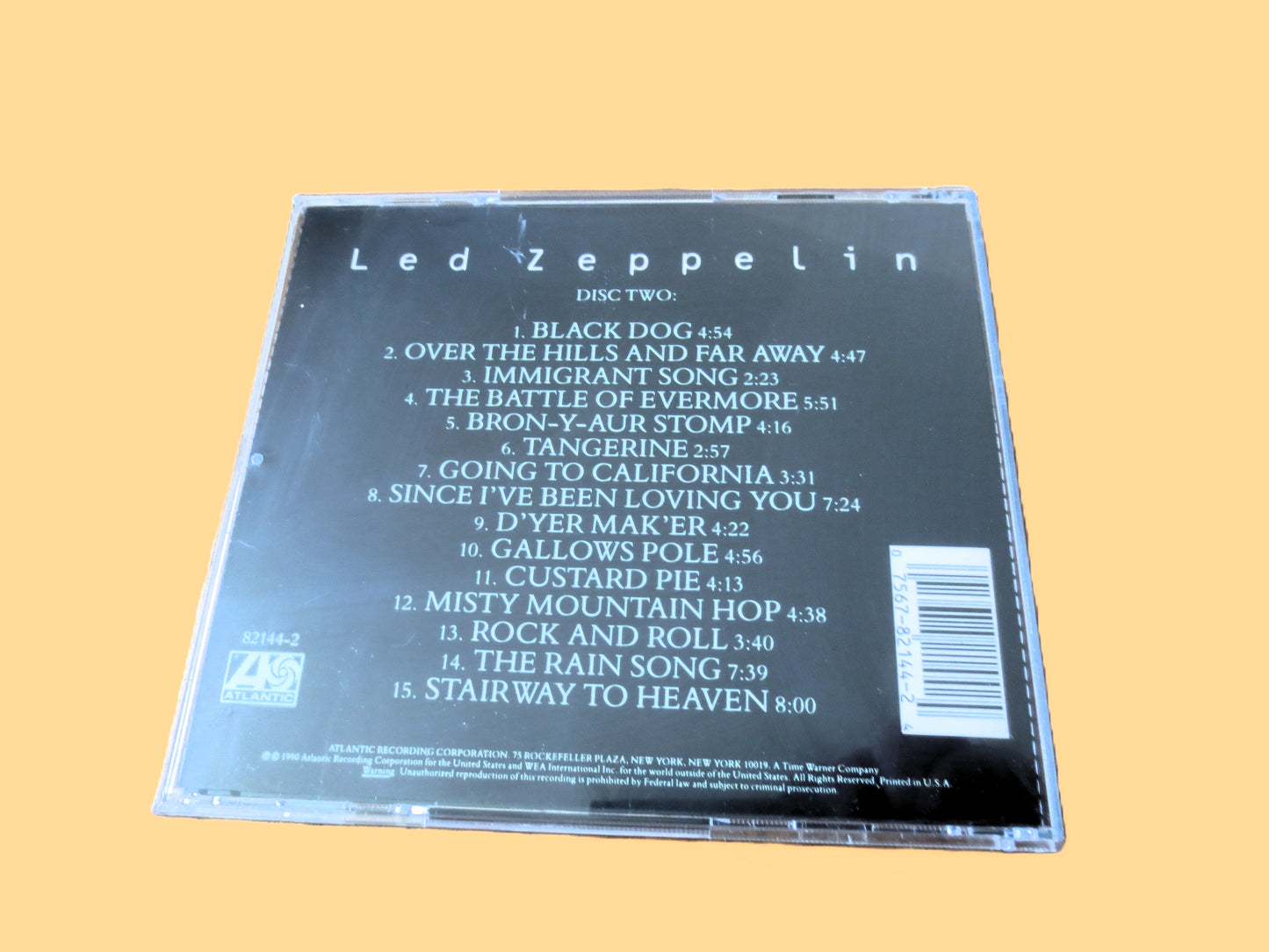 LED ZEPPELIN, Disc 2, 1990 Compact Disc, Vintage Cd