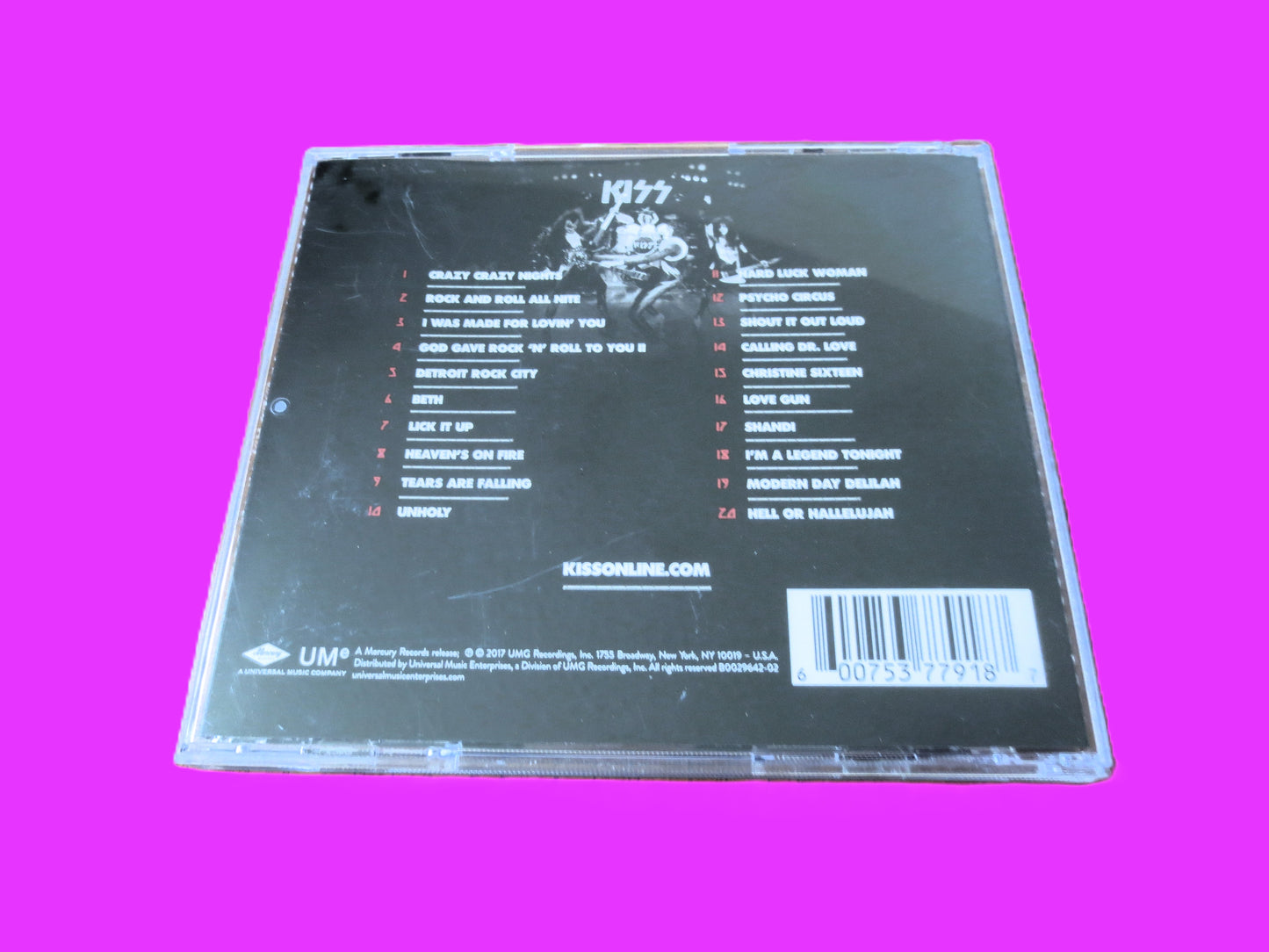 KISS, The Best of Kiss, 2017 Compact Disc, Vintage Cd