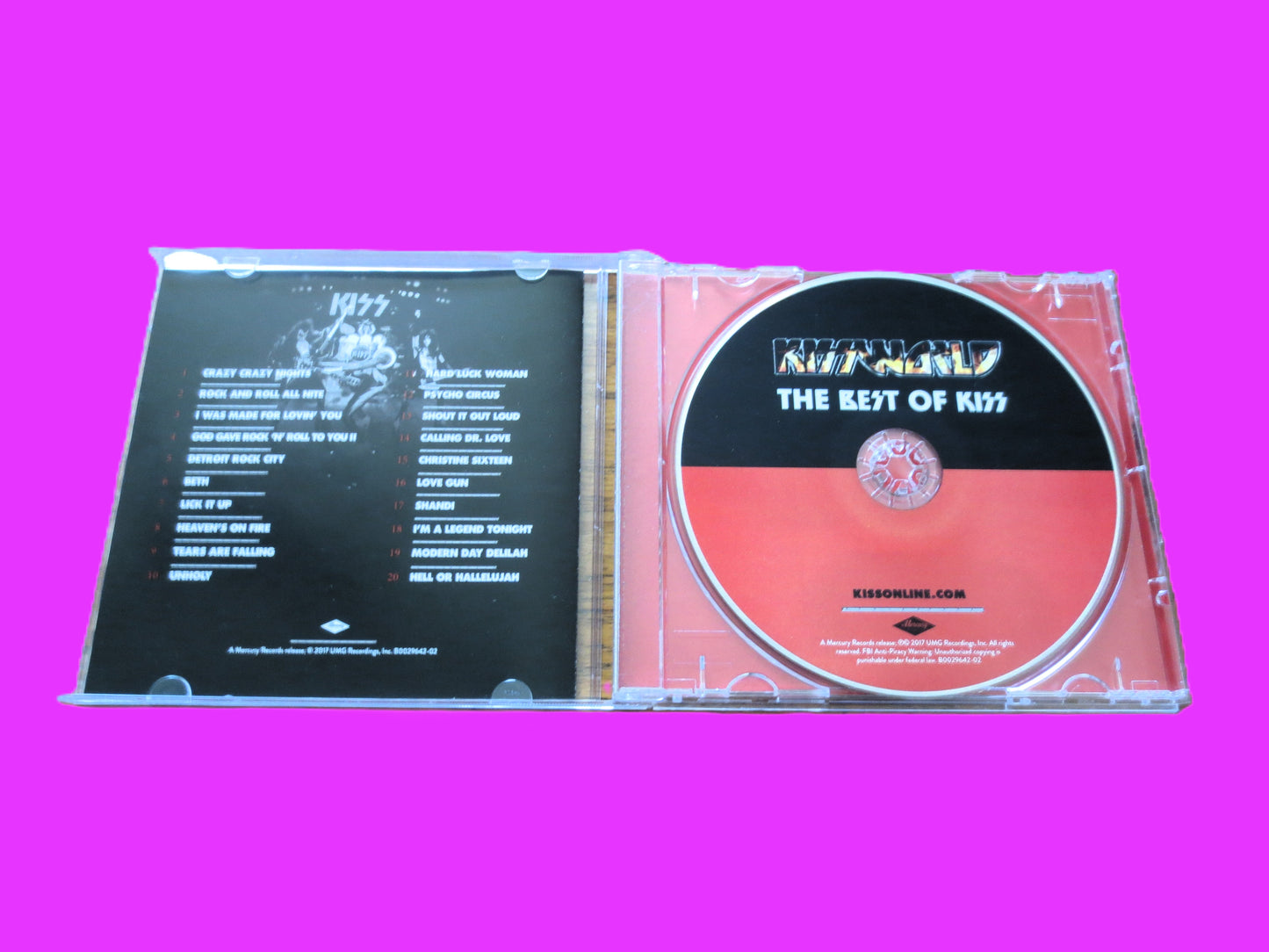 KISS, The Best of Kiss, 2017 Compact Disc, Vintage Cd