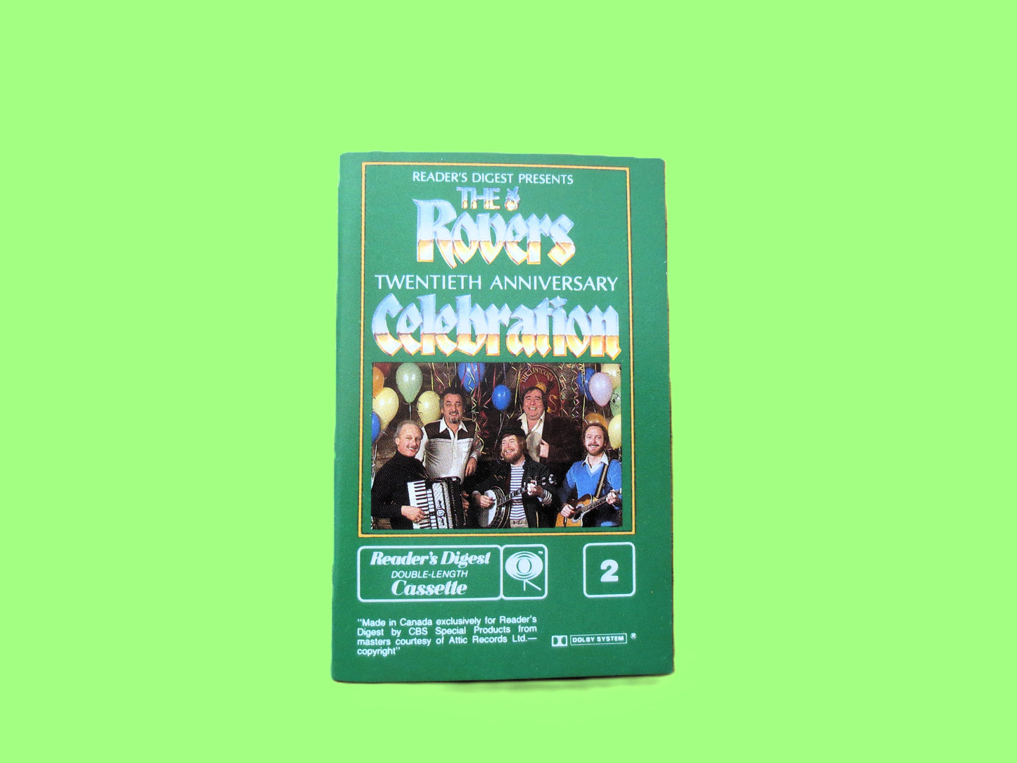 The IRISH ROVERS, 20th Anniversary Celebration, Tape 2, 1984 Cassette Tape, Vintage Cassette