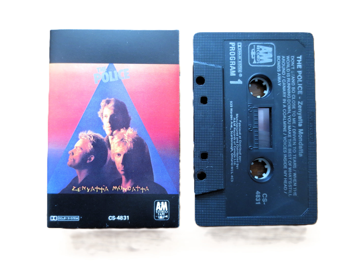 The POLICE, Zenyatta Mondatta, 1985 Cassette Tape, Vintage Cassette