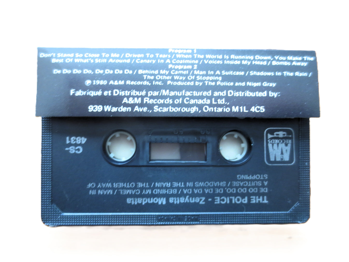 The POLICE, Zenyatta Mondatta, 1985 Cassette Tape, Vintage Cassette
