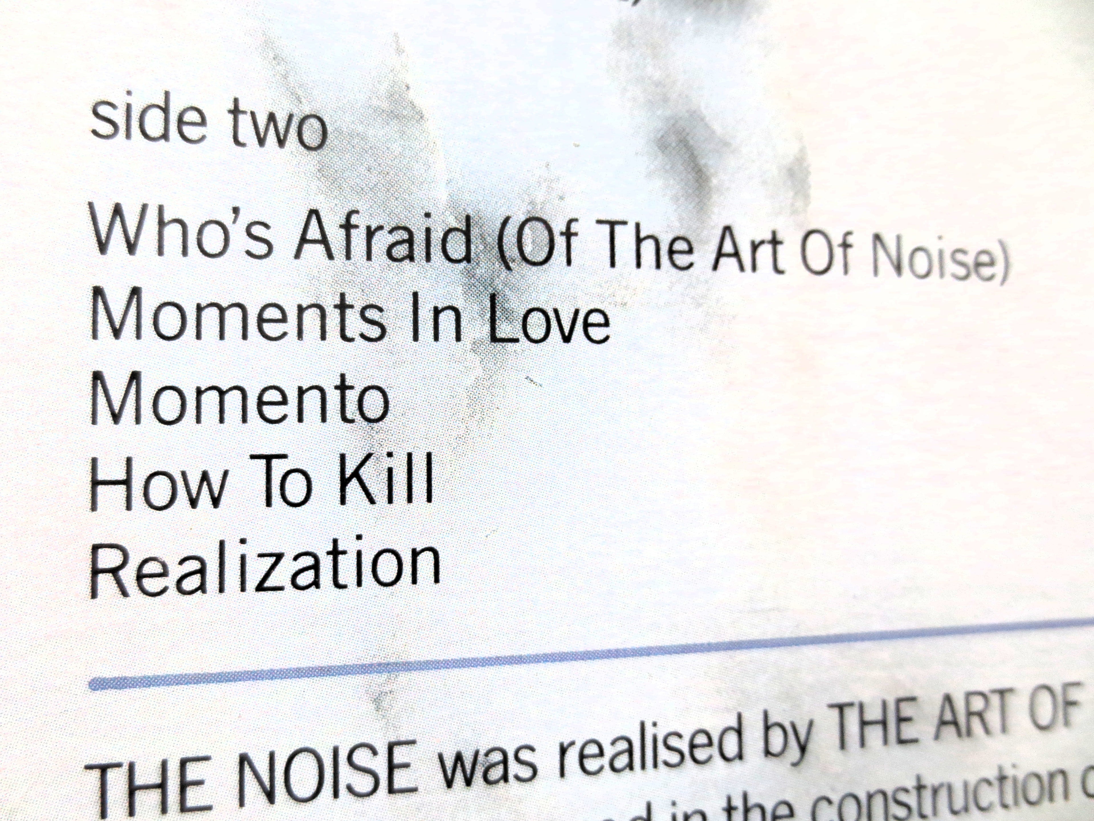 The ART of NOISE, Who's Afraid of, Vintage Album, 1984 Record, Vinyl Lp