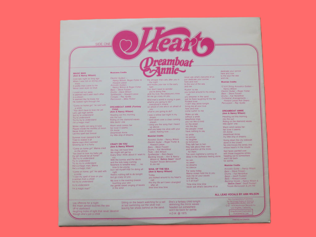 Heart – Dreamboat Annie (1976) Vinyl LP