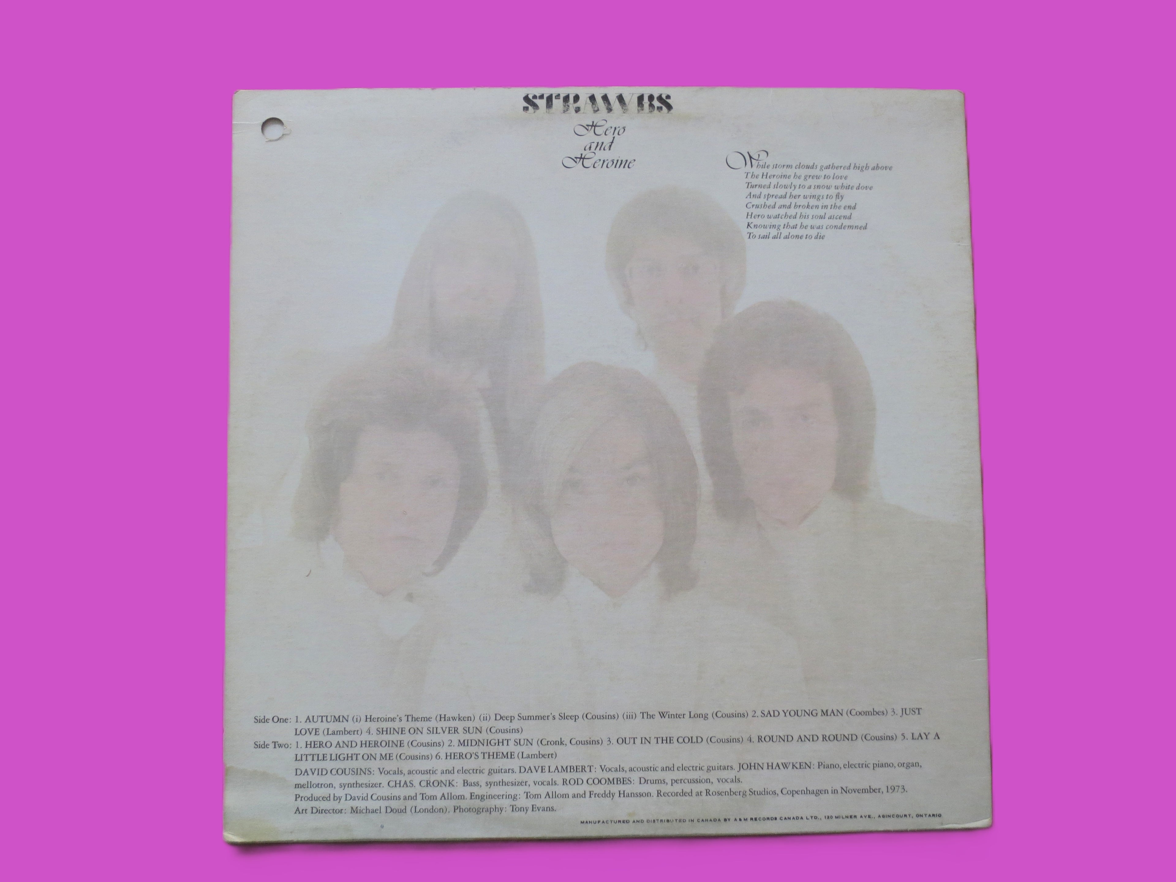 STRAWBS, Hero And Heroine, Vintage Album, 1974 Record, Vinyl Lp