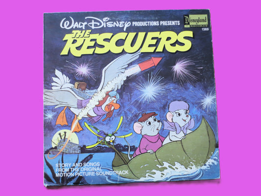 The RESCUERS, Disneyland Records, Vintage Album, 1977 Record, Vinyl Lp