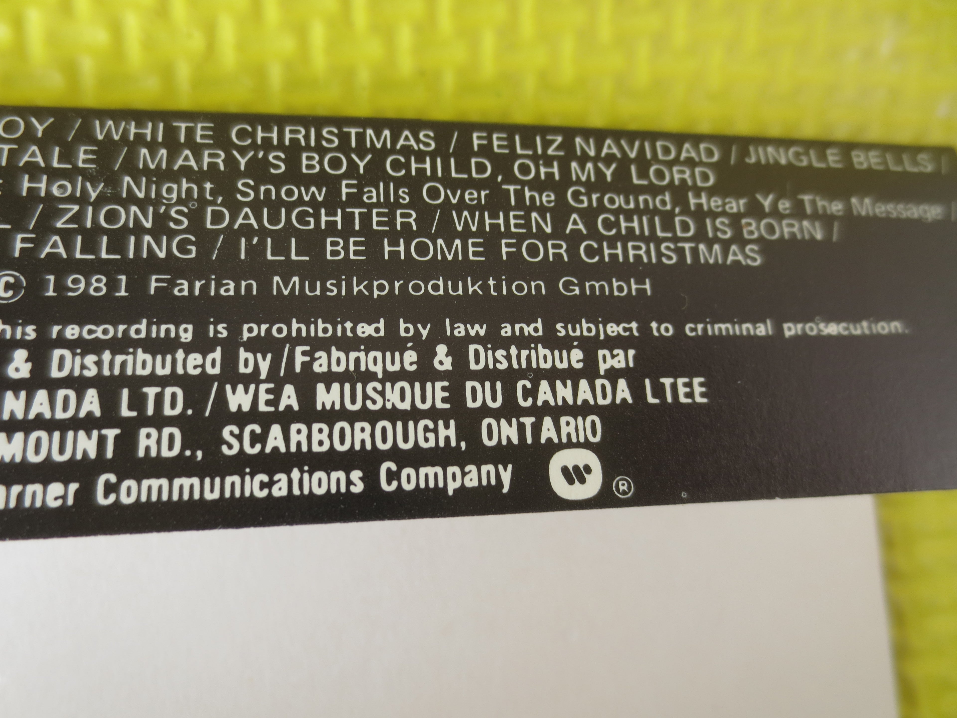 Boney M. – Christmas Album (1981) Cassette