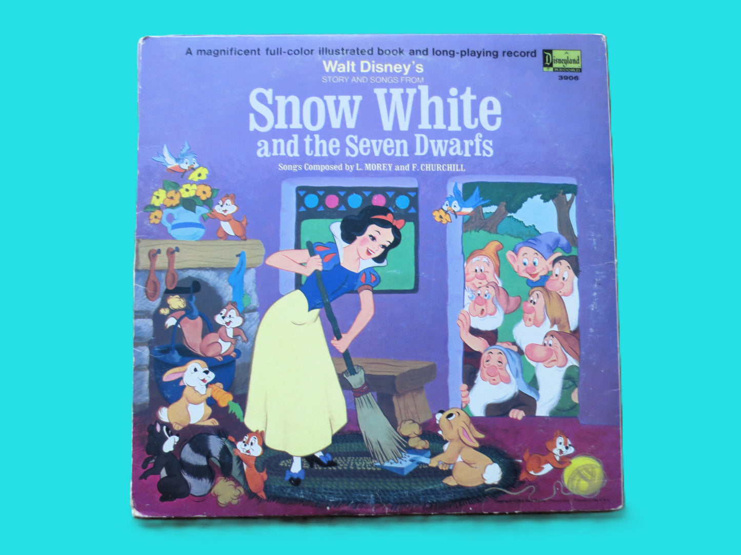 SNOW WHITE, Disneyland Record, Disney Records, 1969 Records, Vinyl Lp