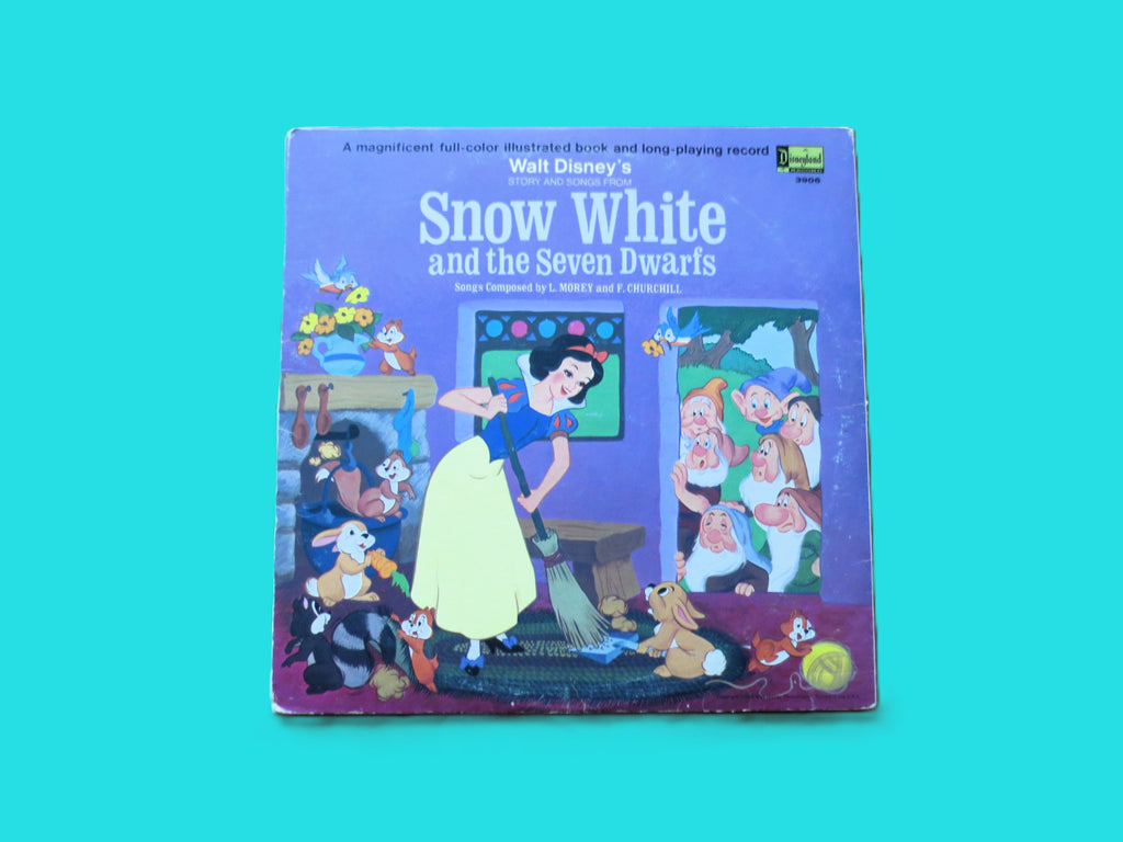 SNOW WHITE, Disneyland Record, Disney Records, 1969 Records, Vinyl Lp