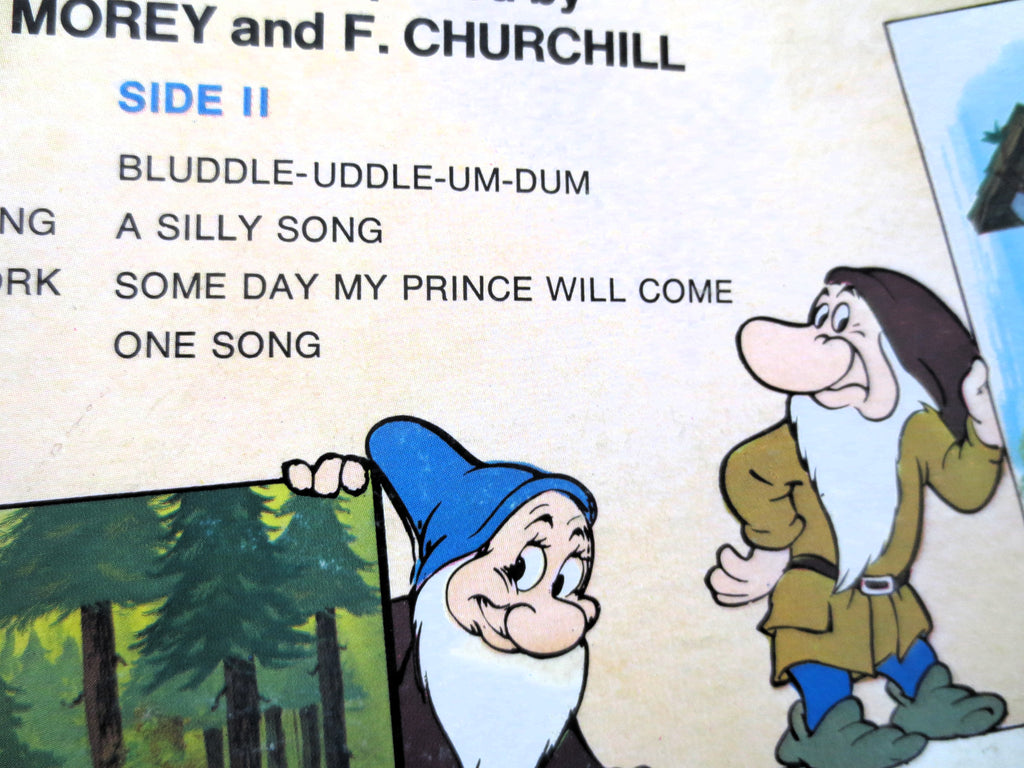 SNOW WHITE, Disneyland Record, Disney Records, 1969 Records, Vinyl Lp