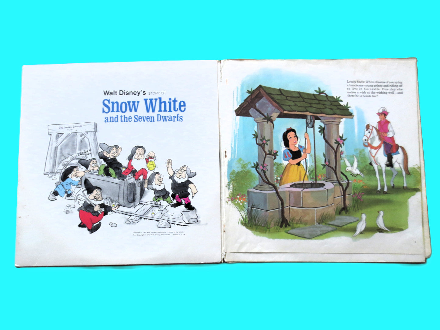 SNOW WHITE, Disneyland Record, Disney Records, 1969 Records, Vinyl Lp