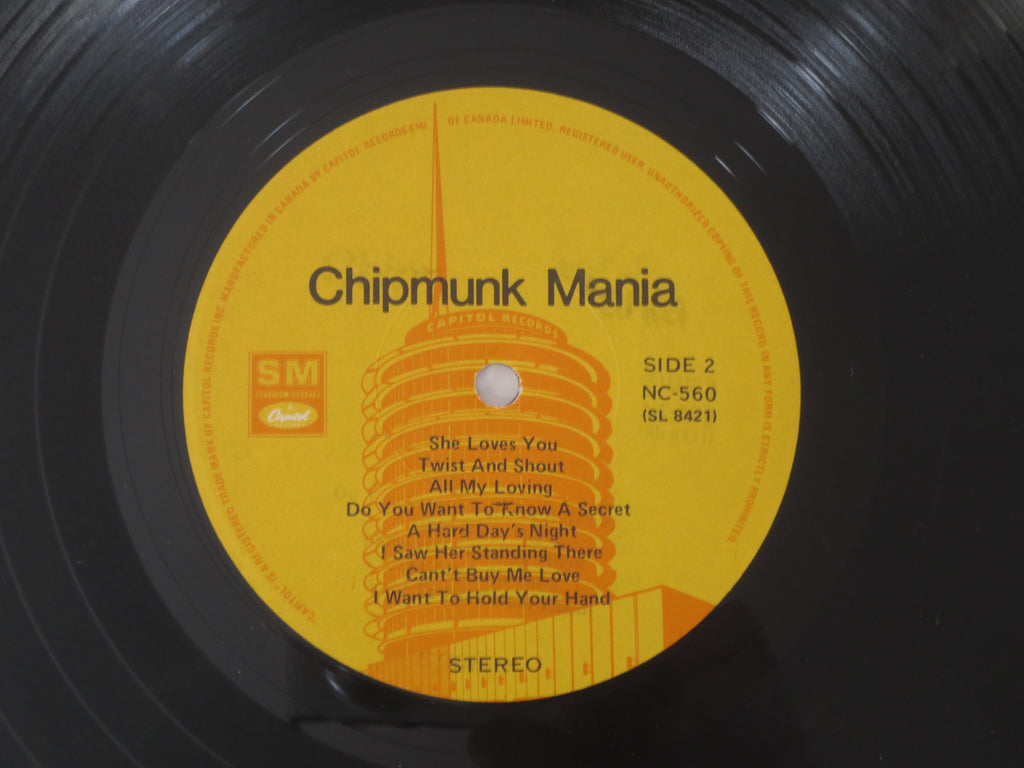 The CHIPMUNKS, Chipmunk Mania, Vintage Album, 1982 Record, Vinyl Lp