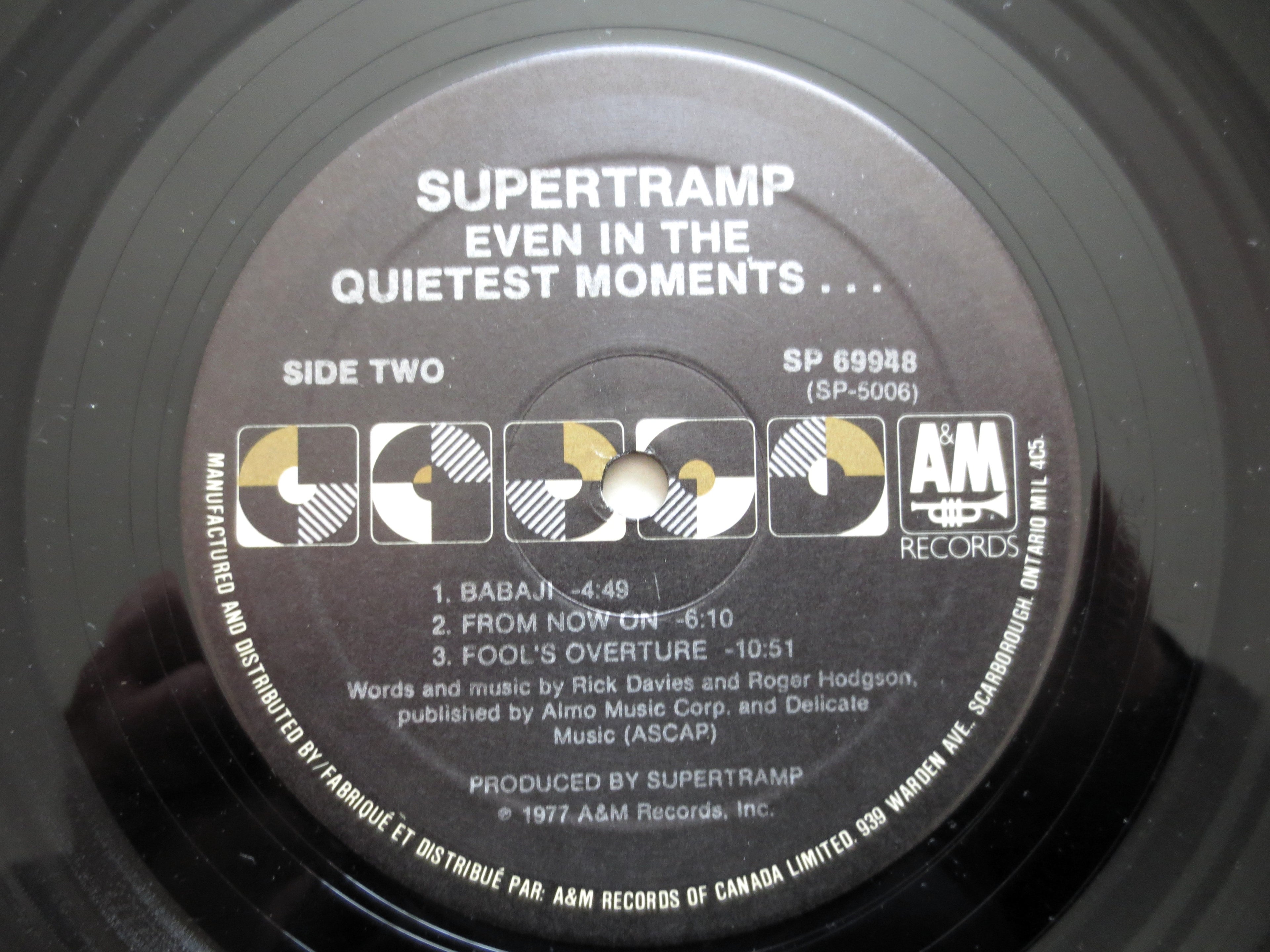 Supertramp – Even in the Quietest Moments (1977) Vinyl LP