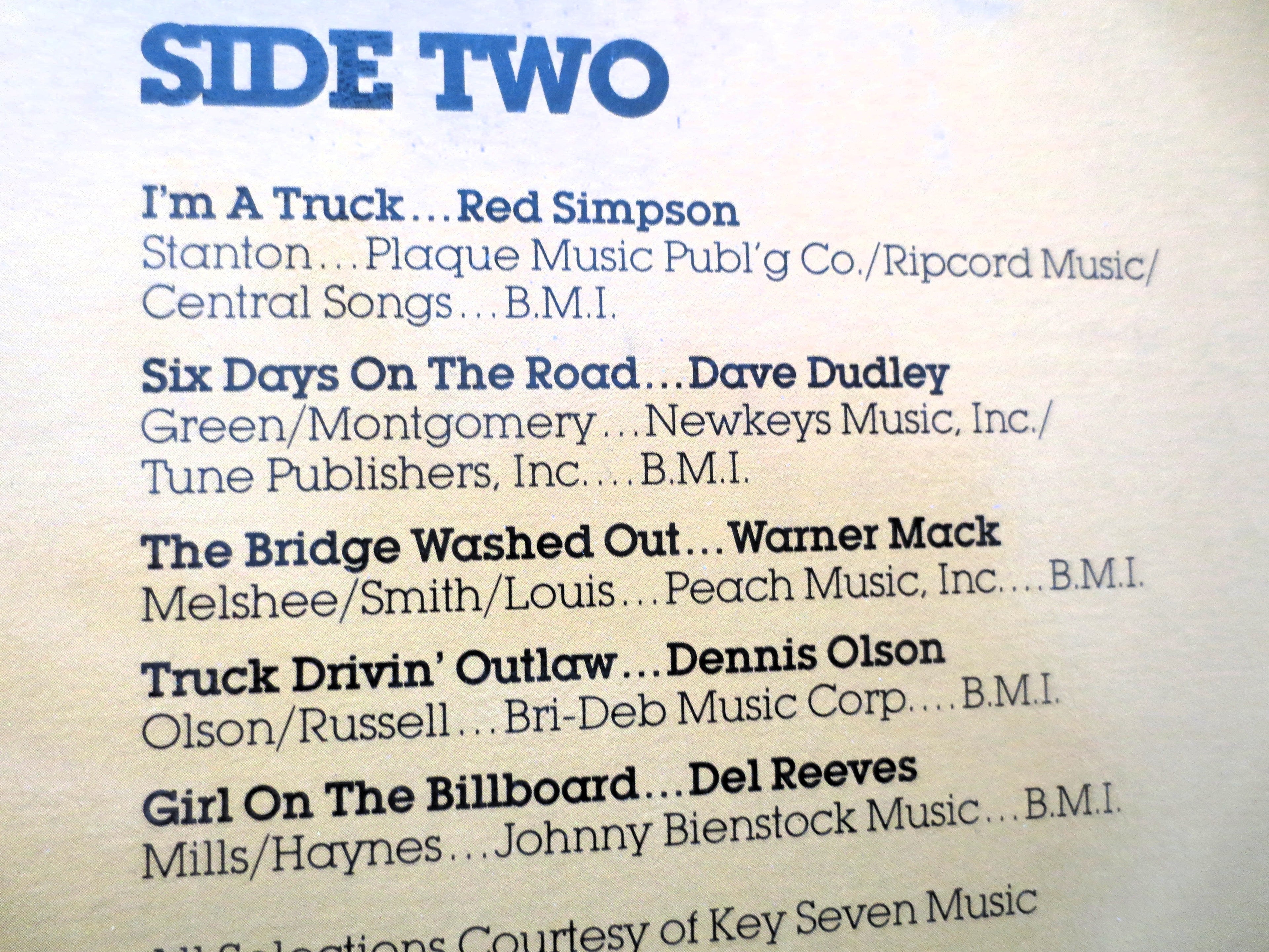 Truck Drivin’ Road Music (c.1975) Vinyl LP