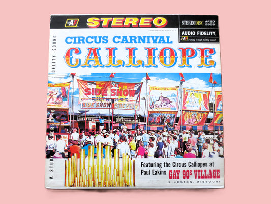 CIRCUS CARNIVAL, Calliope, Vintage Album, 1957 Record, Vinyl Lp