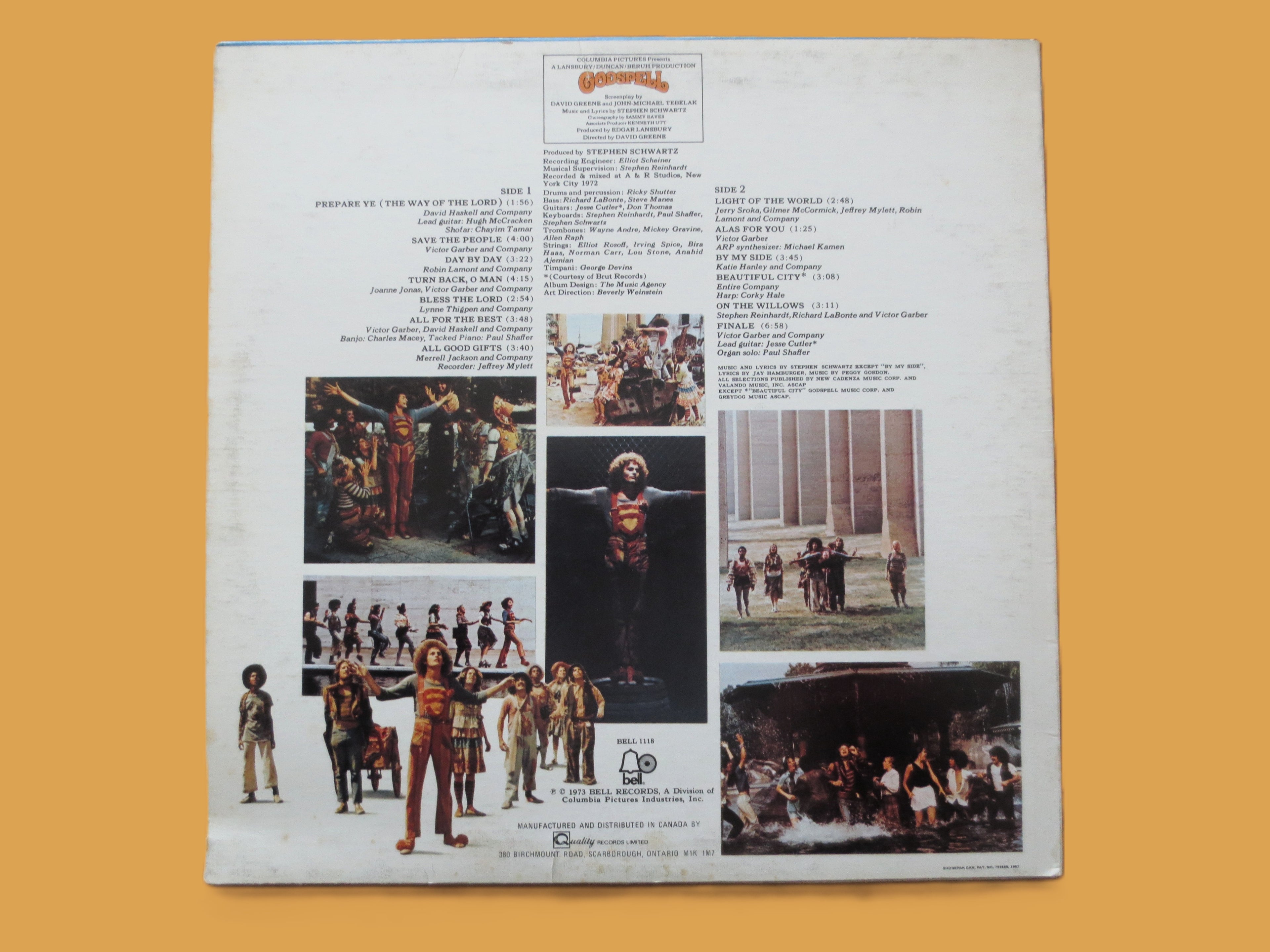 GODSPELL, Movie SOUNDTRACK, Vintage Album, 1973 Record, Vinyl Lp