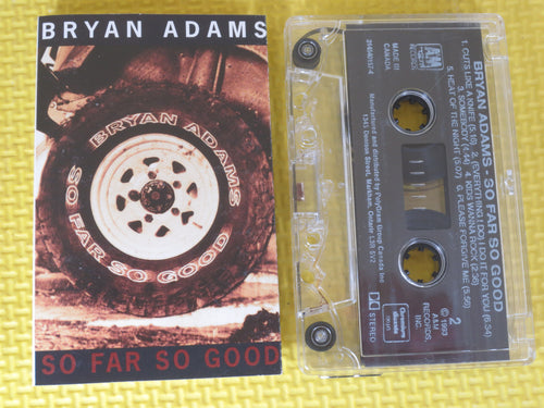 BRYAN ADAMS, So Far So GOOD, 1993 Cassette Tape, Vintage Cassettes