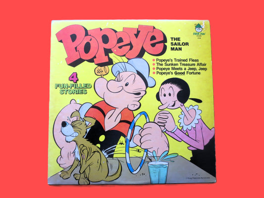 POPEYE, The Sailor Man, Children's Records, Vintage Album, 1967 Record, Vinyl Lp