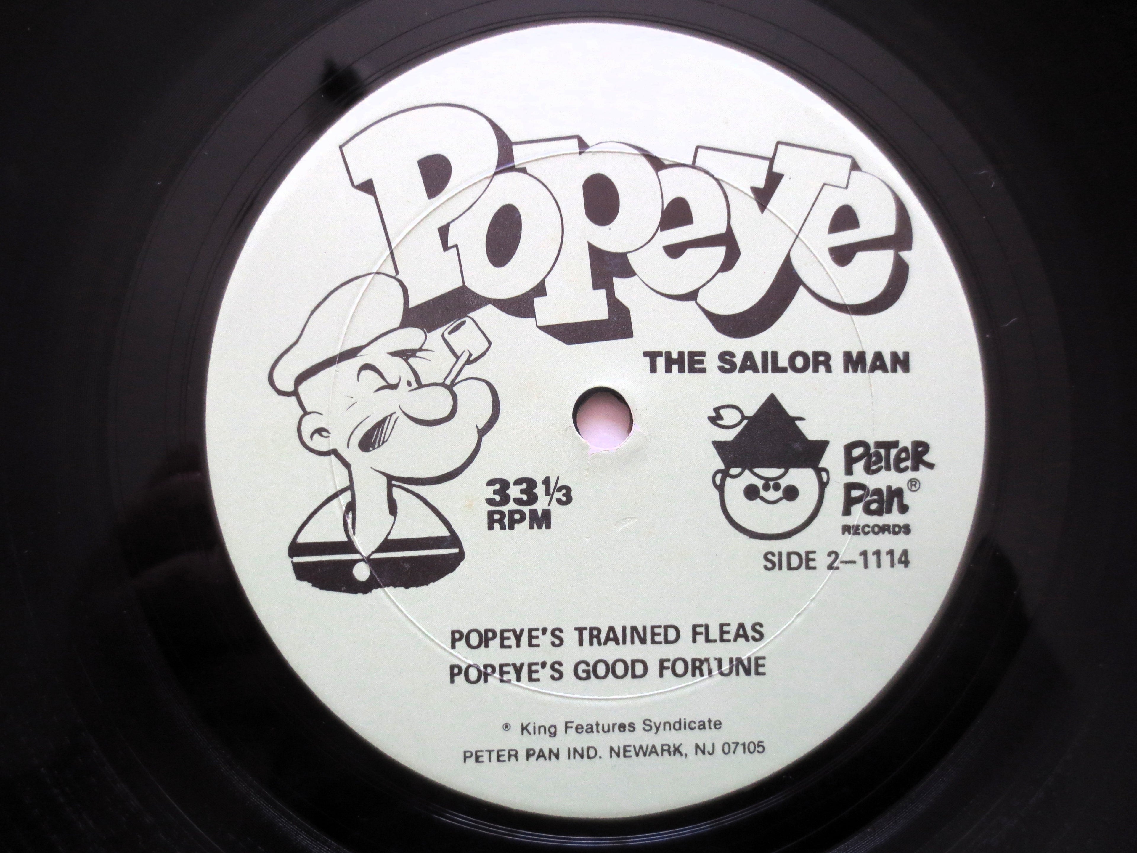 POPEYE, The Sailor Man, Children's Records, Vintage Album, 1967 Record, Vinyl Lp