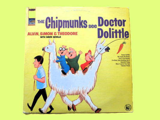The CHIPMUNKS, Doctor Dolittle, Vintage Album, 1968 Record, Vinyl Lp