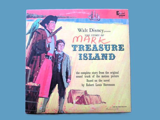 TREASURE ISLAND, Disneyland Records, Vintage Album, 1964 Record, Vinyl Lp