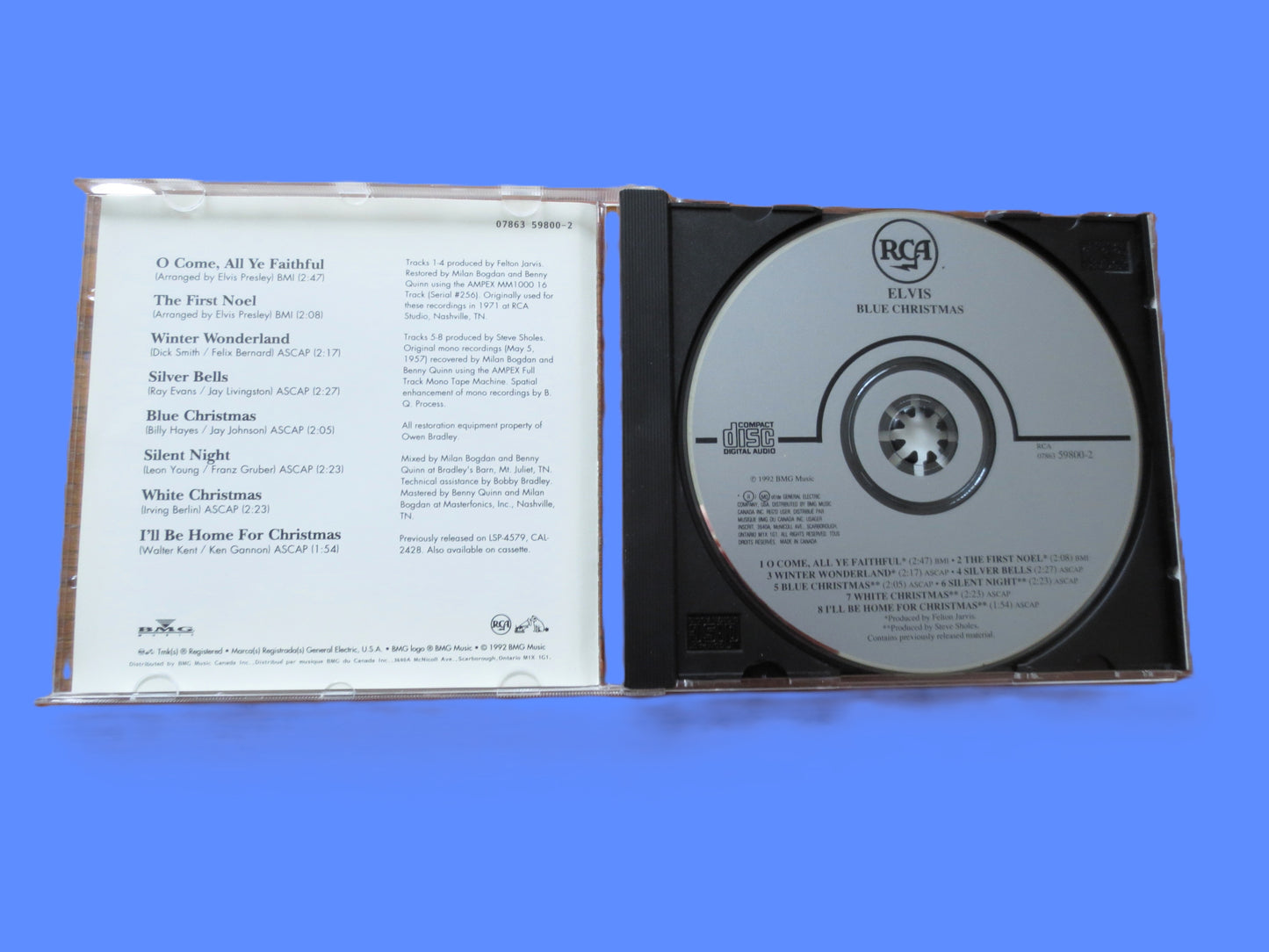 ELVIS PRESLEY, Blue Christmas, 1992 Compact Disc, Vintage Cd