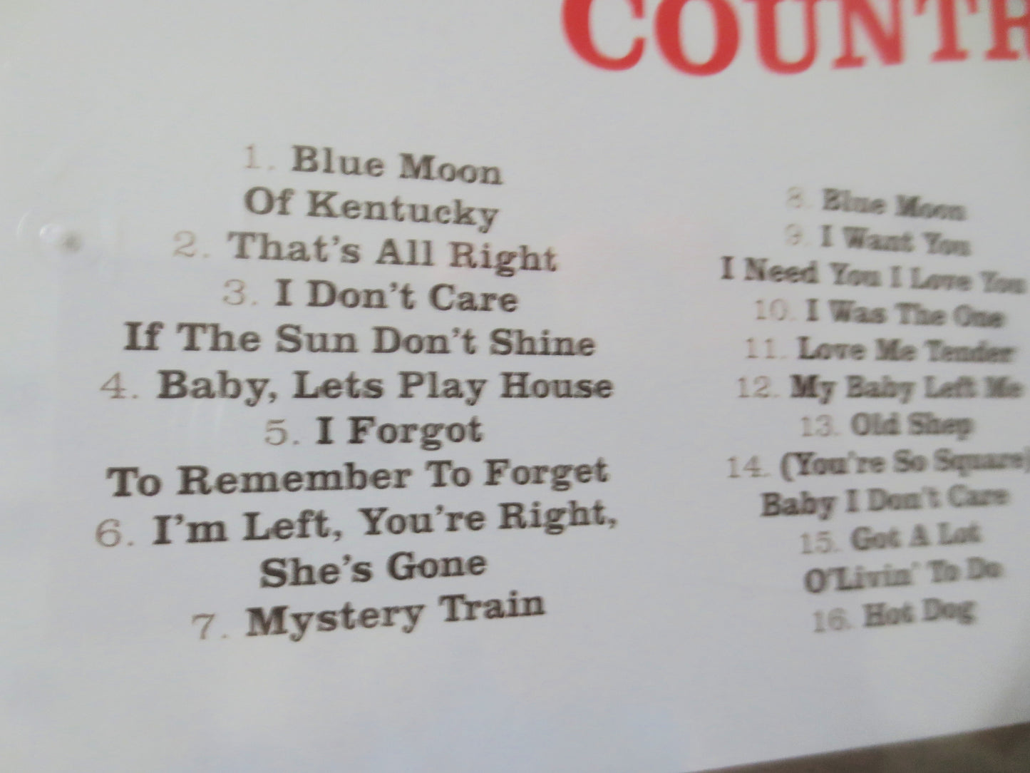ELVIS PRESLEY, Elvis Sings Country, 2016 Compact Disc, CD