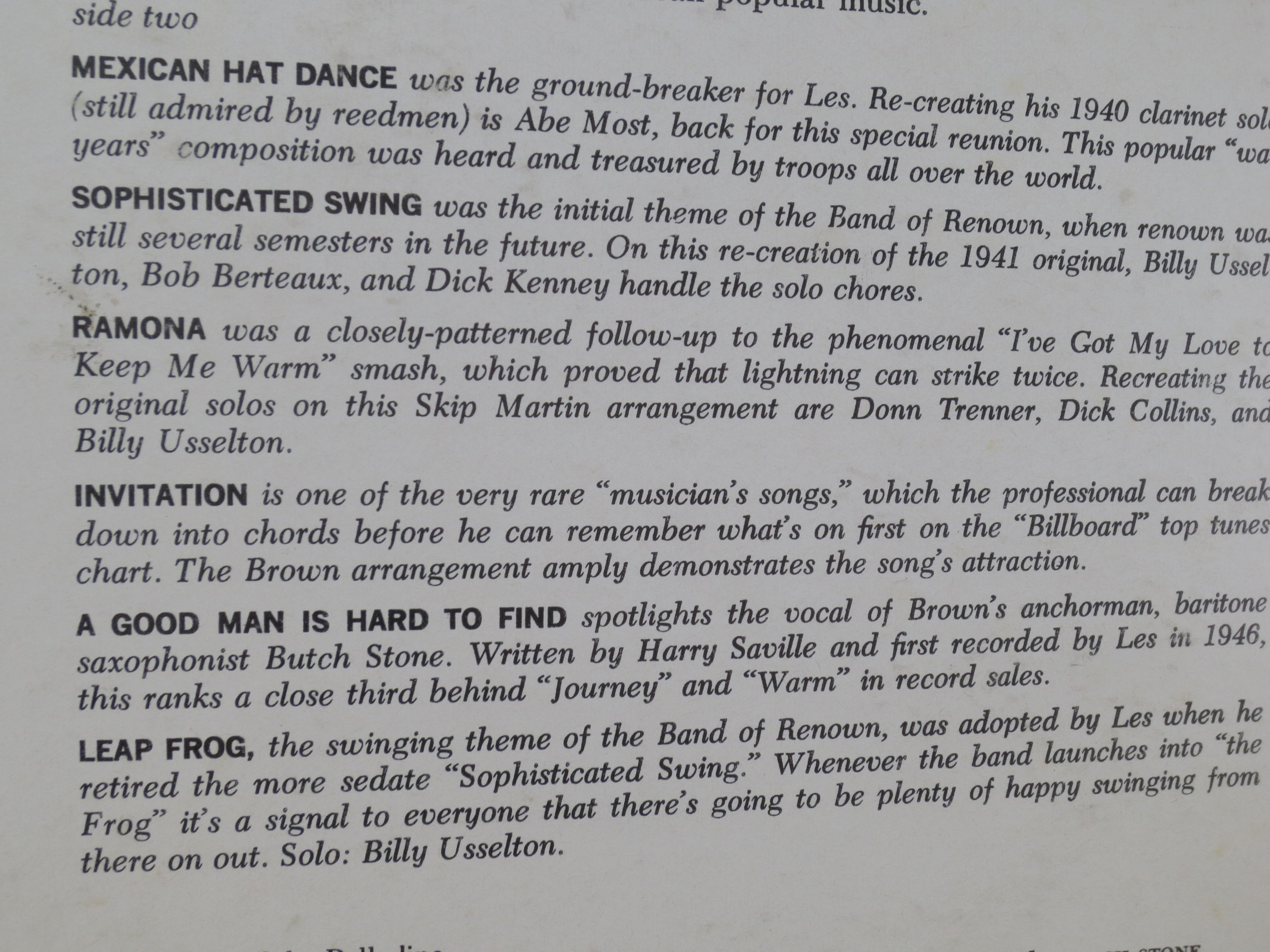 Les Brown & His Band of Renown – The Les Brown Story (1959) Vinyl LP