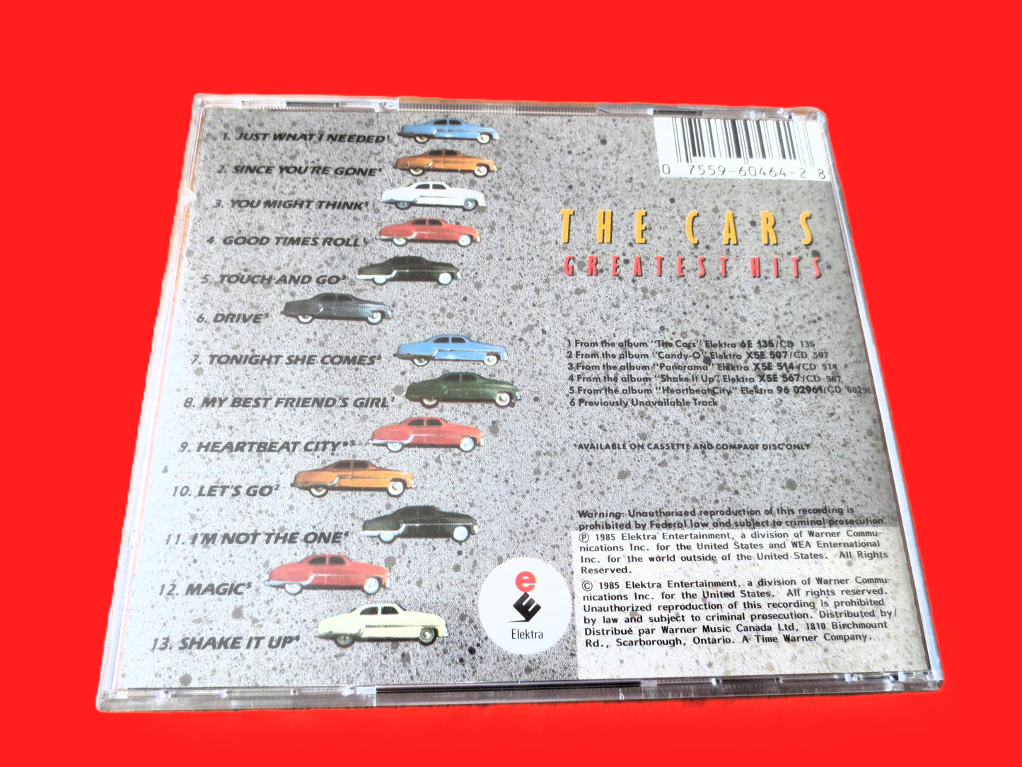 The CARS, Greatest Hits, 1985 Compact Disc, Vintage Cd