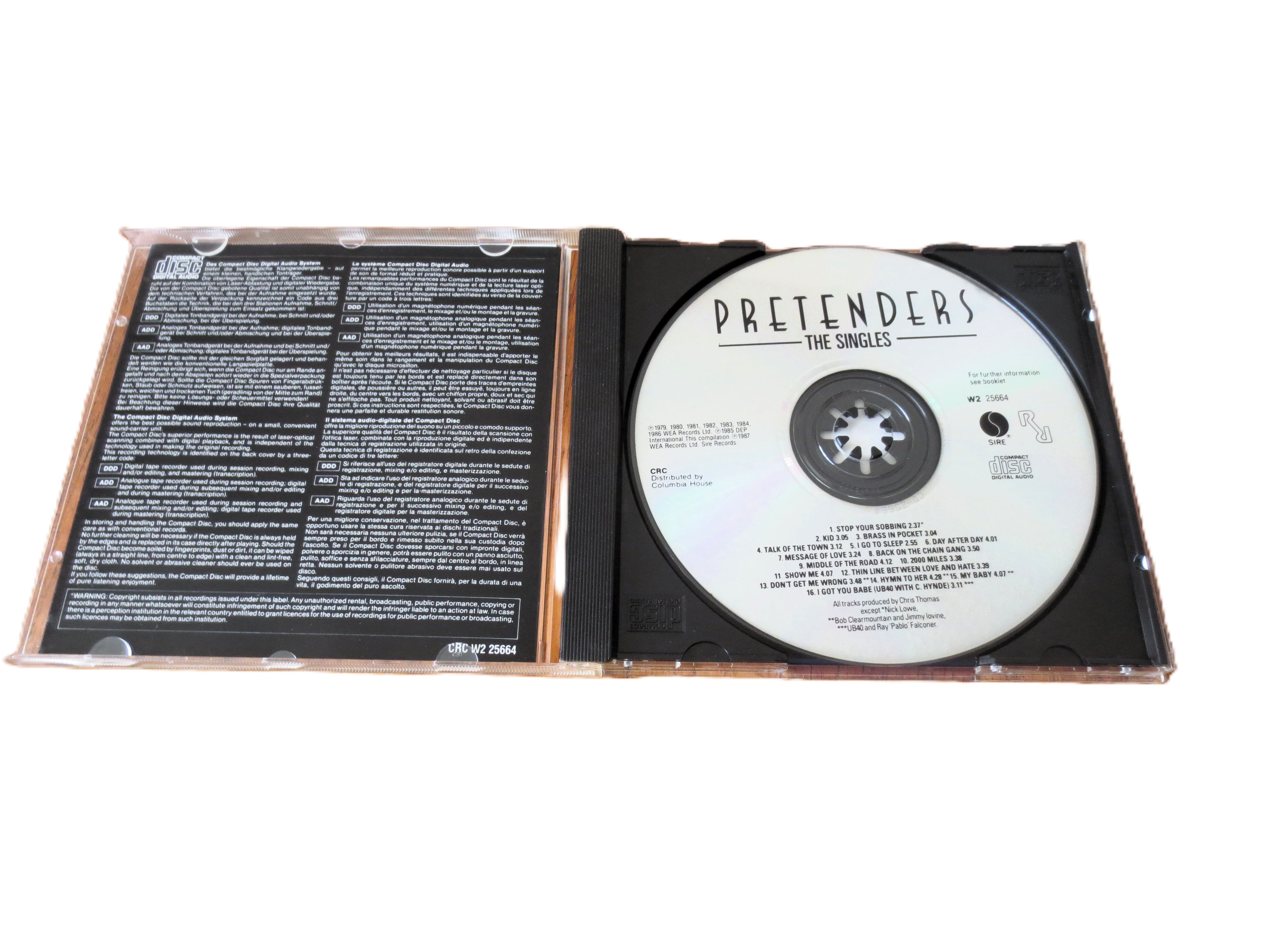 The Pretenders – The Singles (1987) CD