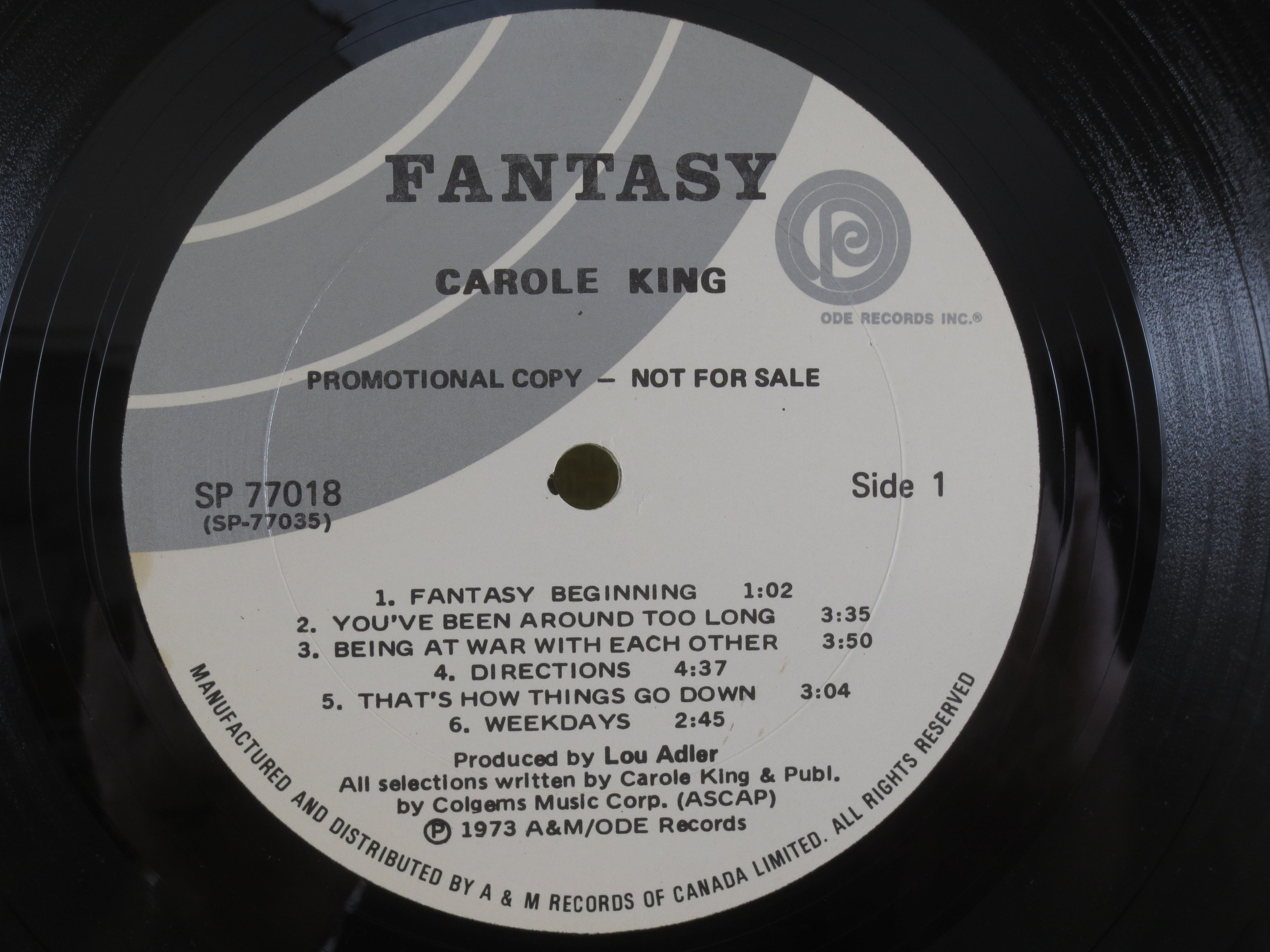 Carole King – Fantasy (1973) Vinyl LP
