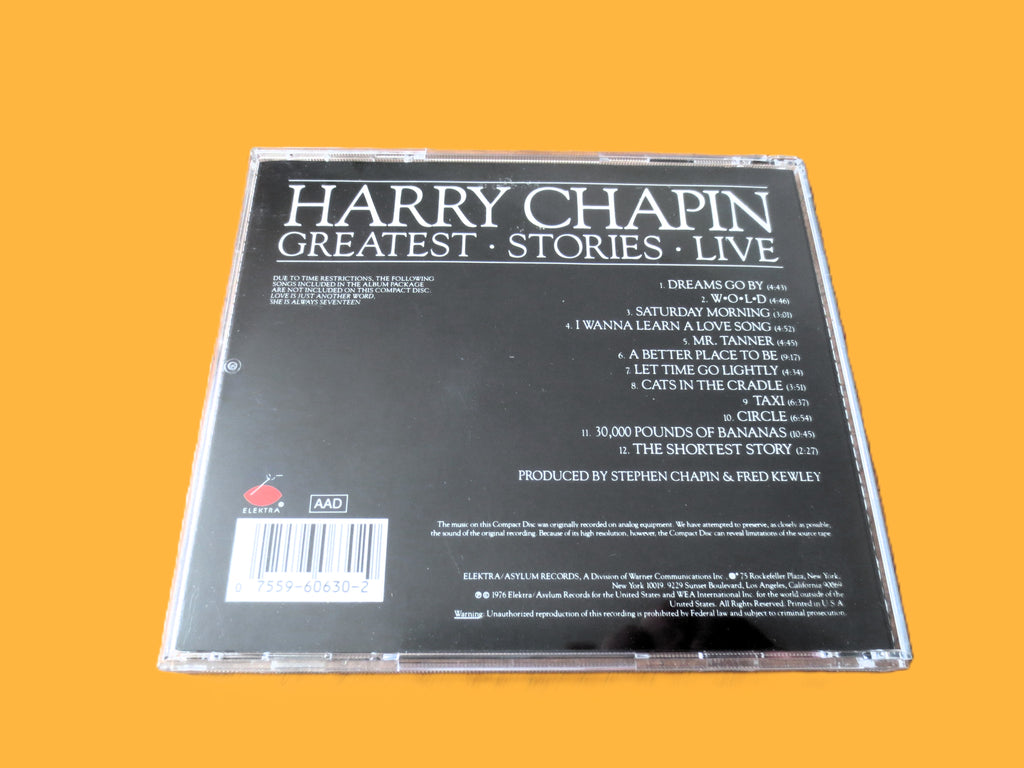 Harry Chapin – Greatest Stories Live (1994) CD