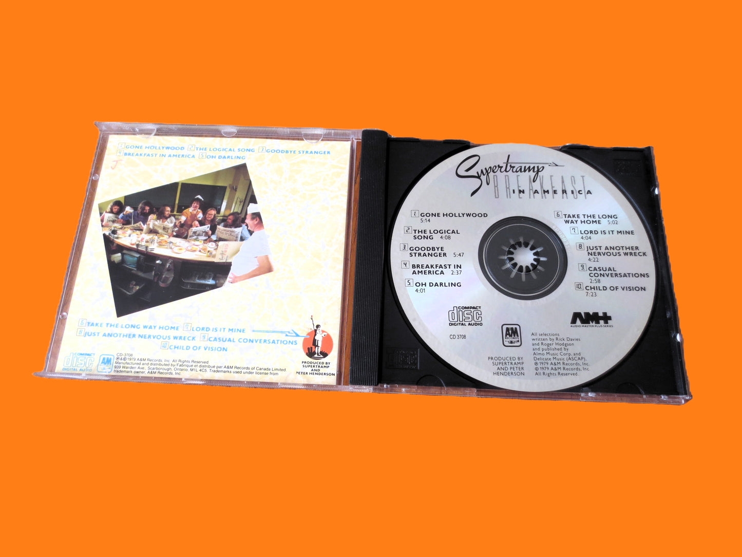 SUPERTRAMP, Breakfast in America, 1985 Compact Disc, Vintage Cd