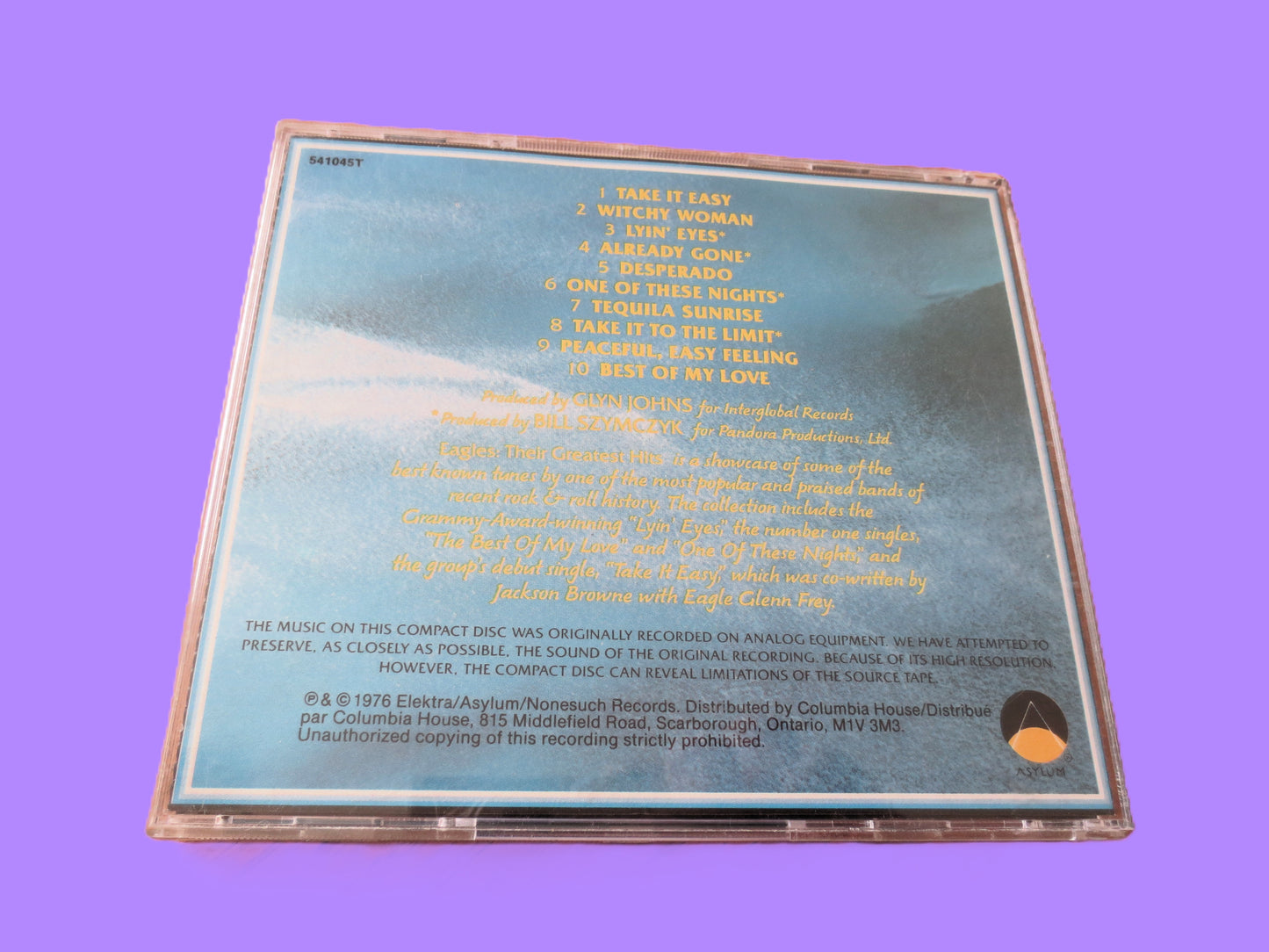 The EAGLES, Greatest Hits, 1985 Compact Disc, Vintage Cd