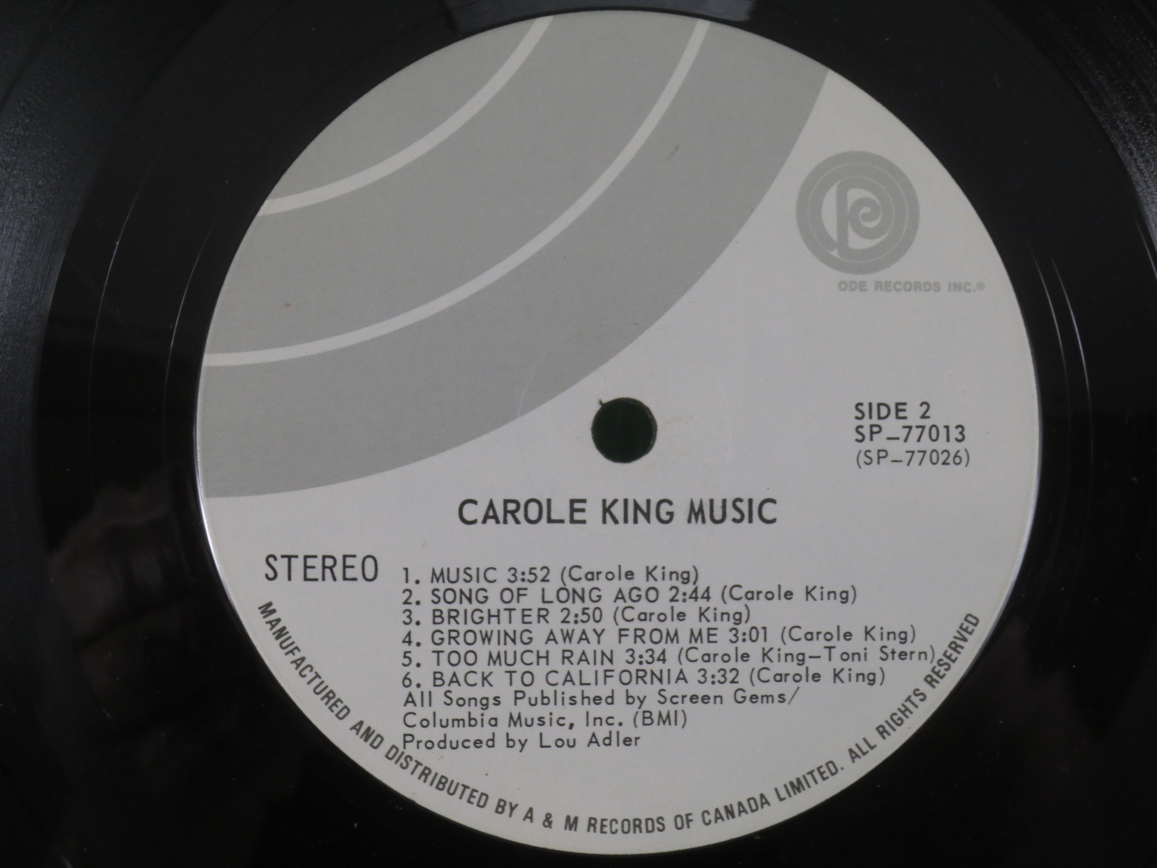 Carole King – Music (1971) Vinyl LP
