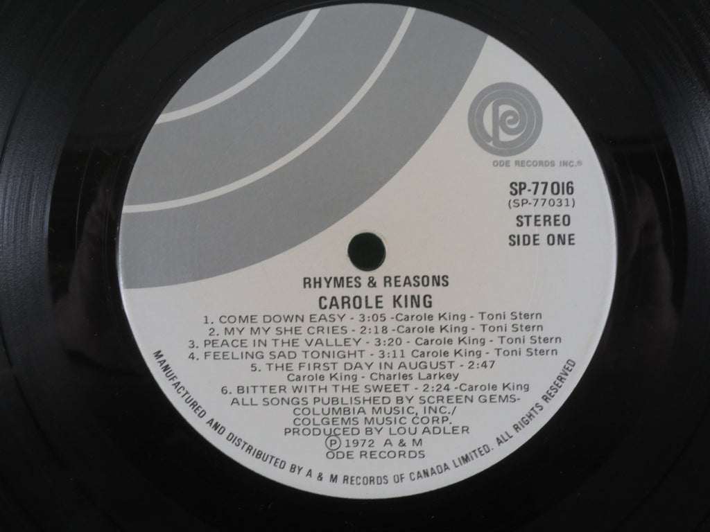 Carole King – Rhymes & Reasons (1972) Vinyl LP
