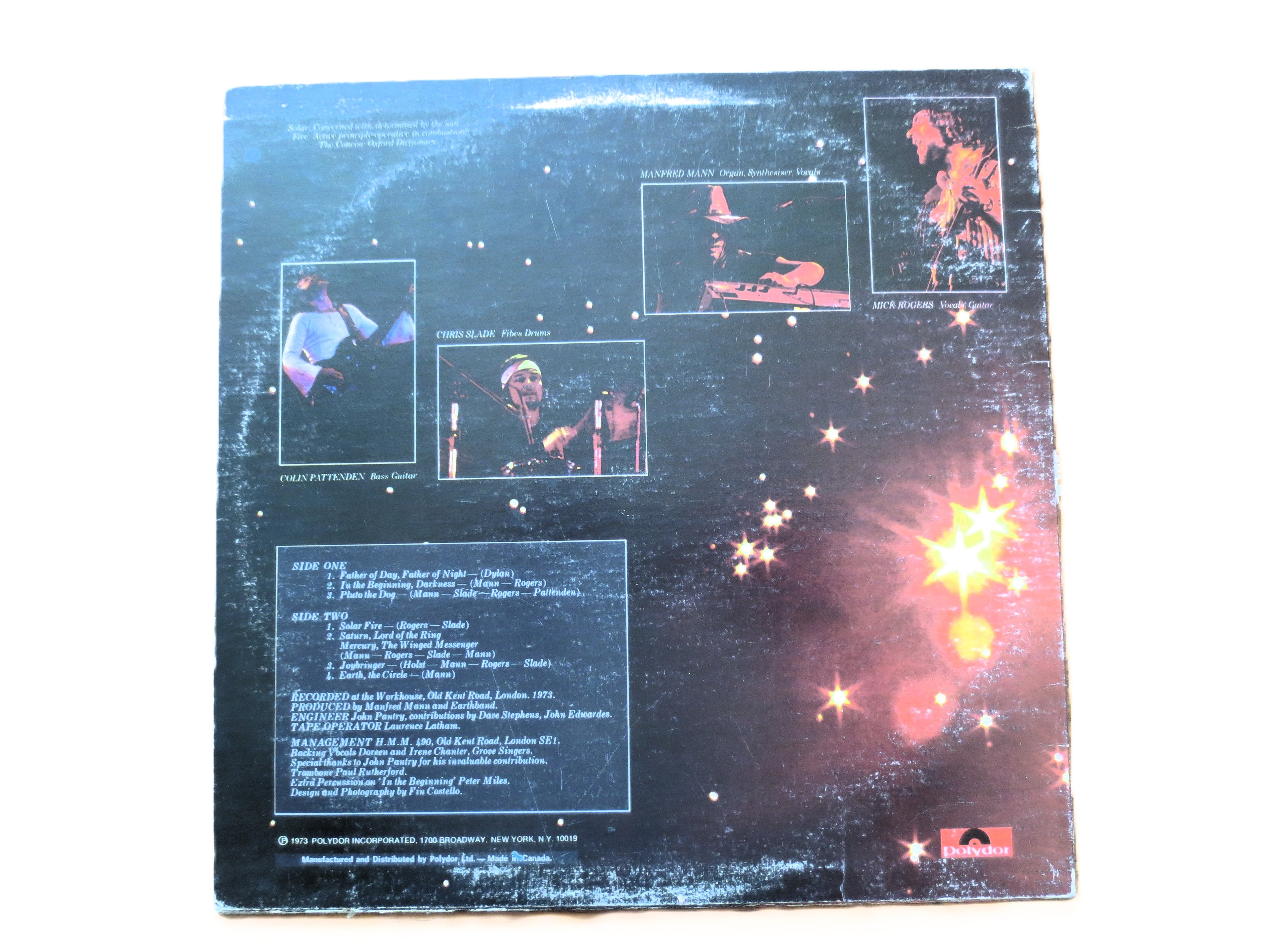 Manfred Mann's Earth Band – Solar Fire (1973) Vinyl LP