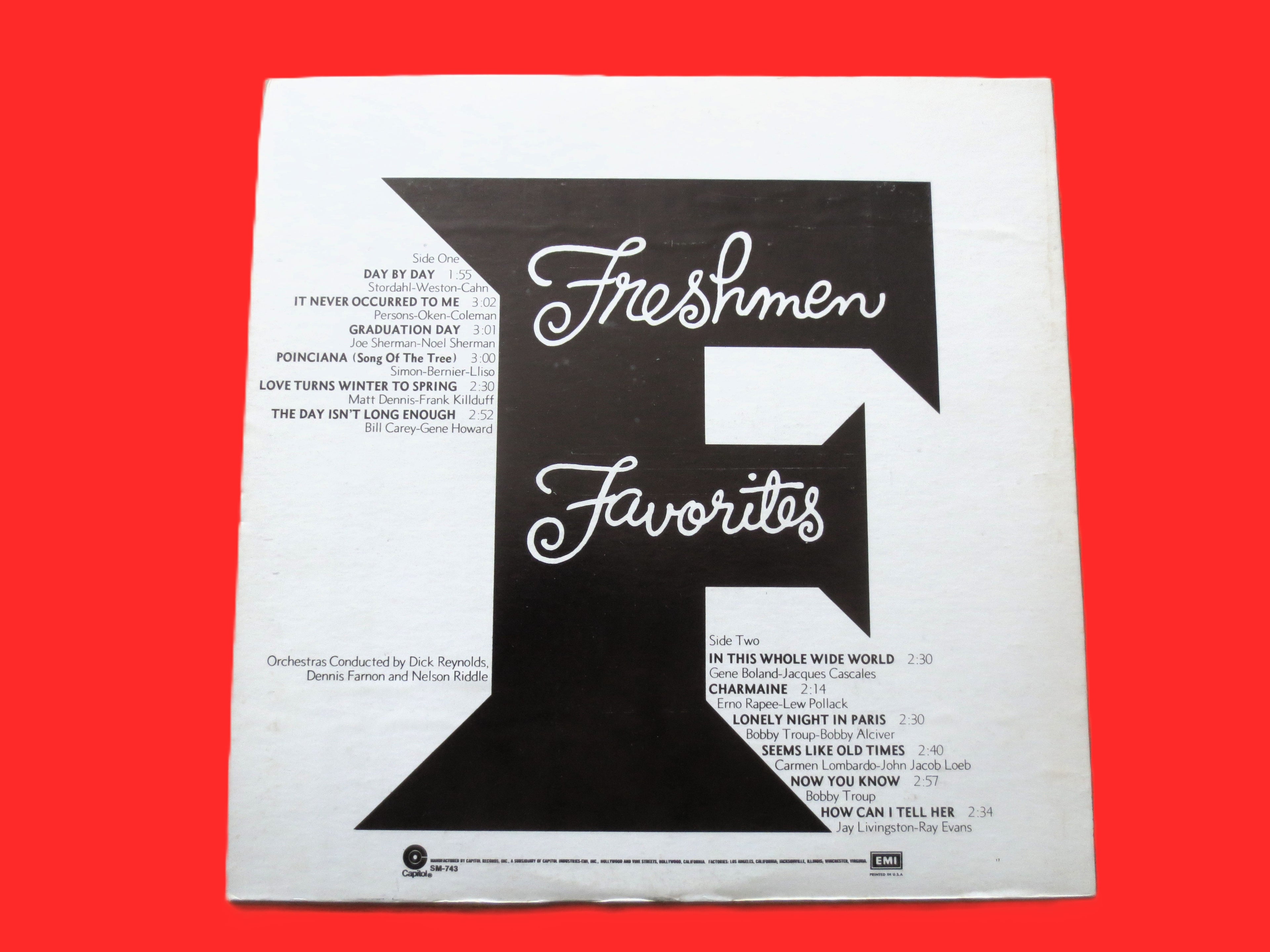 The FOUR FRESHMEN, Freshmen Favorites, Vintage Album, 1956 Record, Vinyl Lp