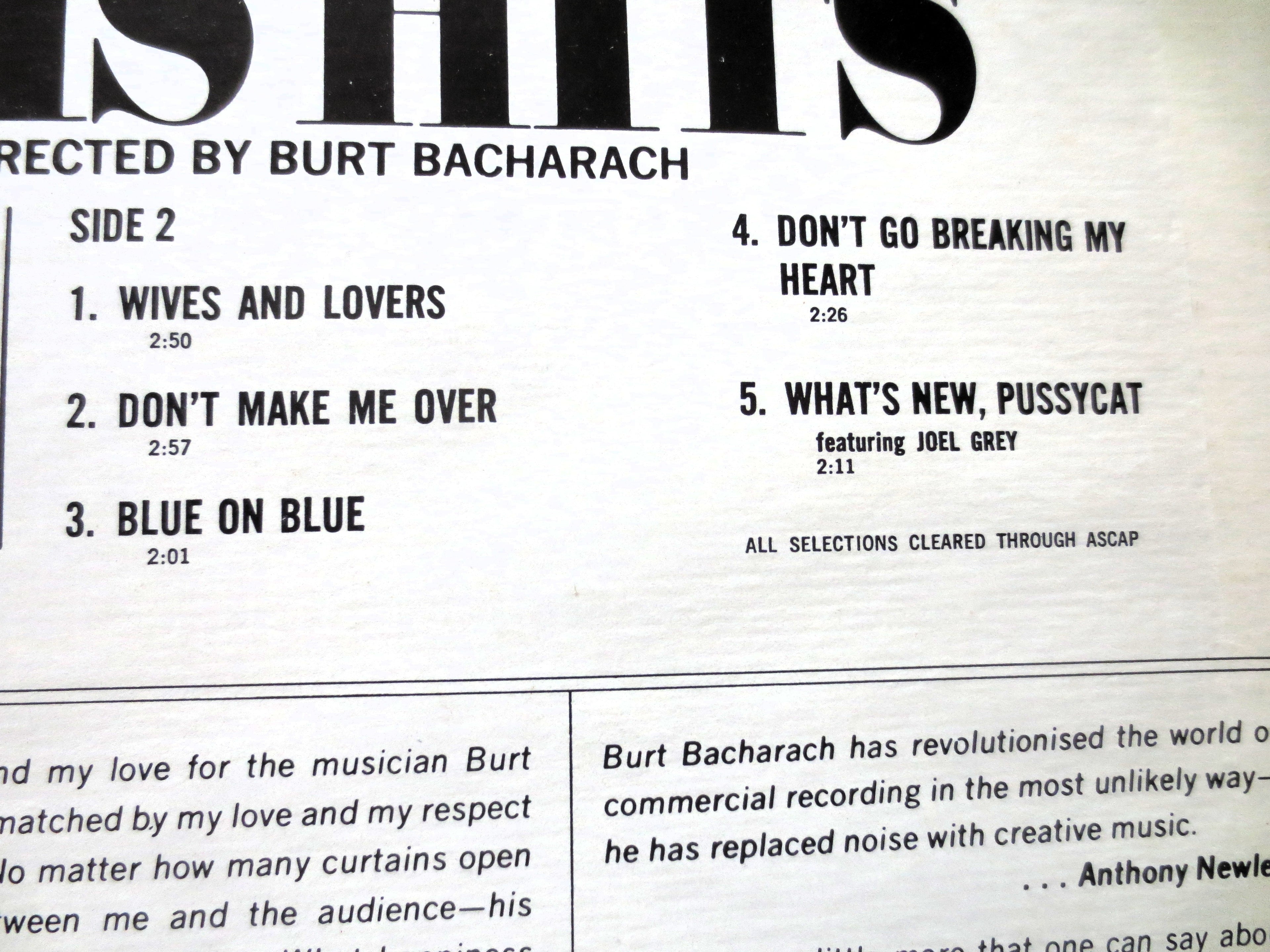 Burt Bacharach – Plays His Hits (1973) Vinyl LP