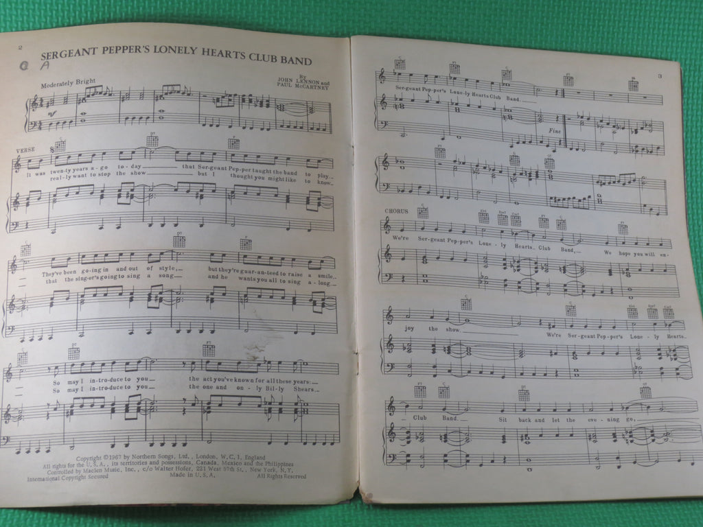 The Beatles – Sgt. Pepper's Lonely Hearts Club Band Sheet Music Book (1967)
