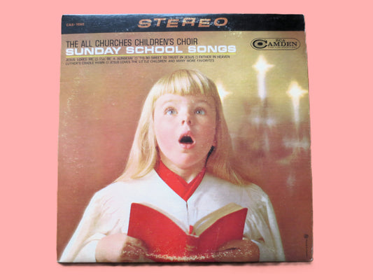 SUNDAY SCHOOL SONGS, Vintage Album, 1965 Record, Vinyl Lp