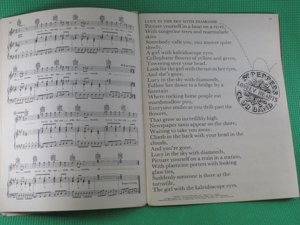 The Beatles – Sgt. Pepper's Lonely Hearts Club Band Sheet Music Book (1967)
